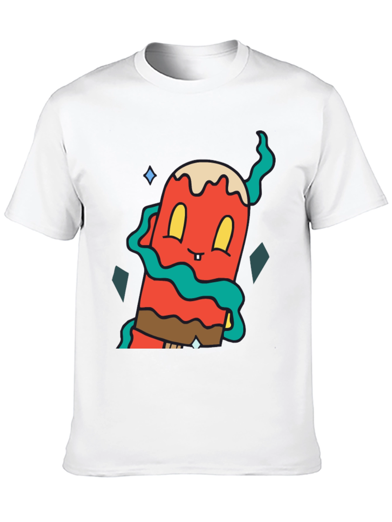 Funky Cartoon Character Black T-Shirt