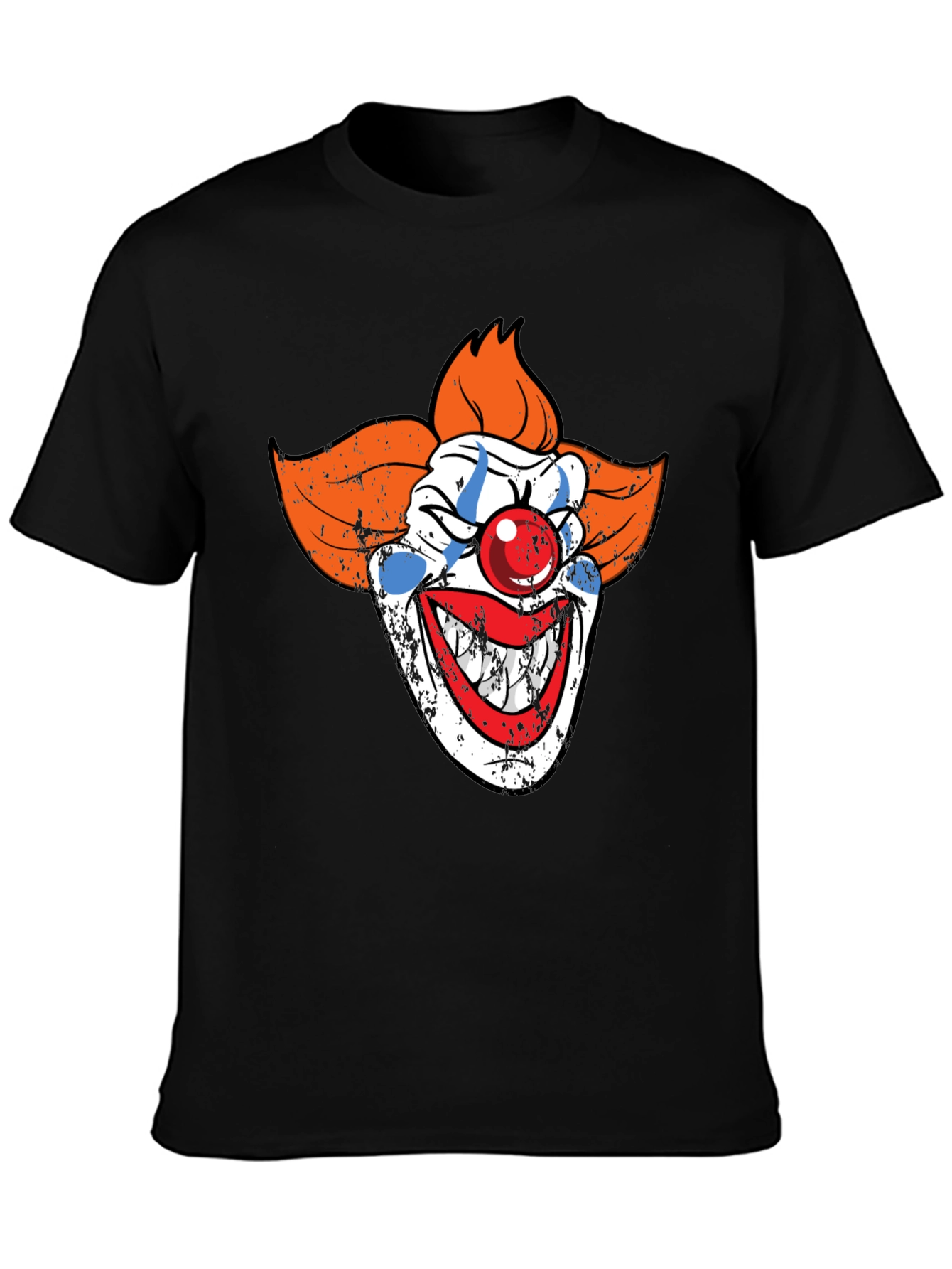 Scary Clown Graphic Tee - Mens Black T-Shirt