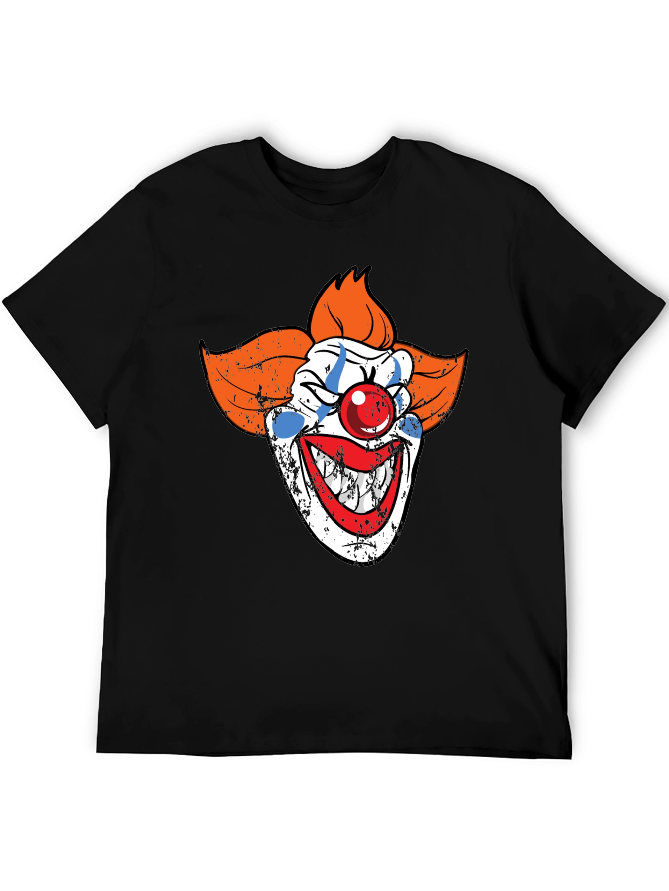 Scary Clown Graphic Tee - Mens Black T-Shirt