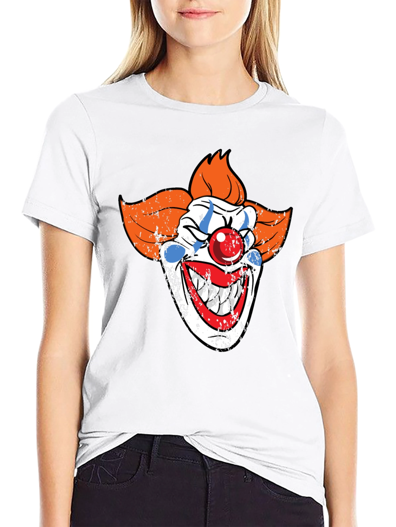 Scary Clown Graphic Tee - Mens Black T-Shirt
