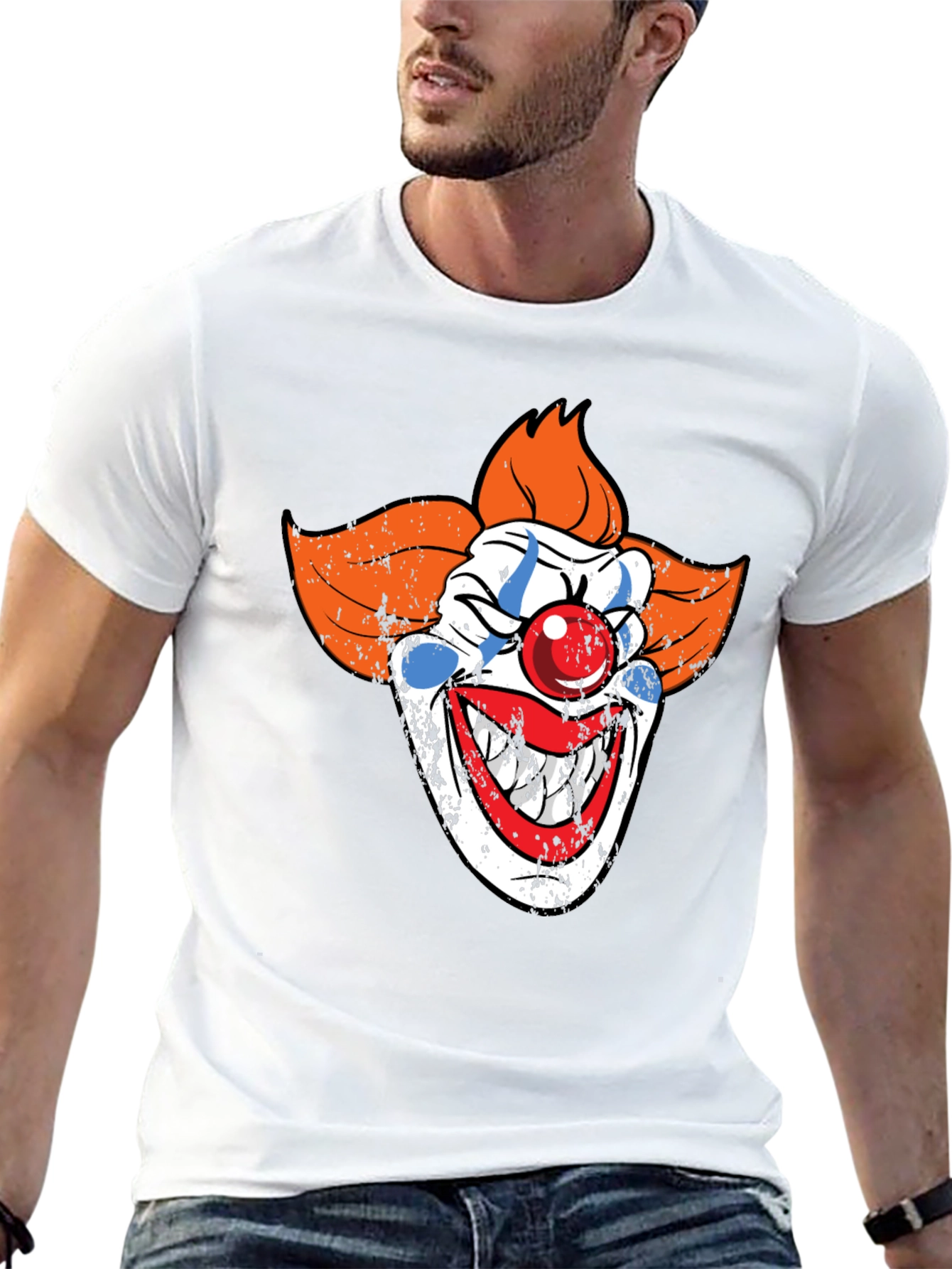 Scary Clown Graphic Tee - Mens Black T-Shirt
