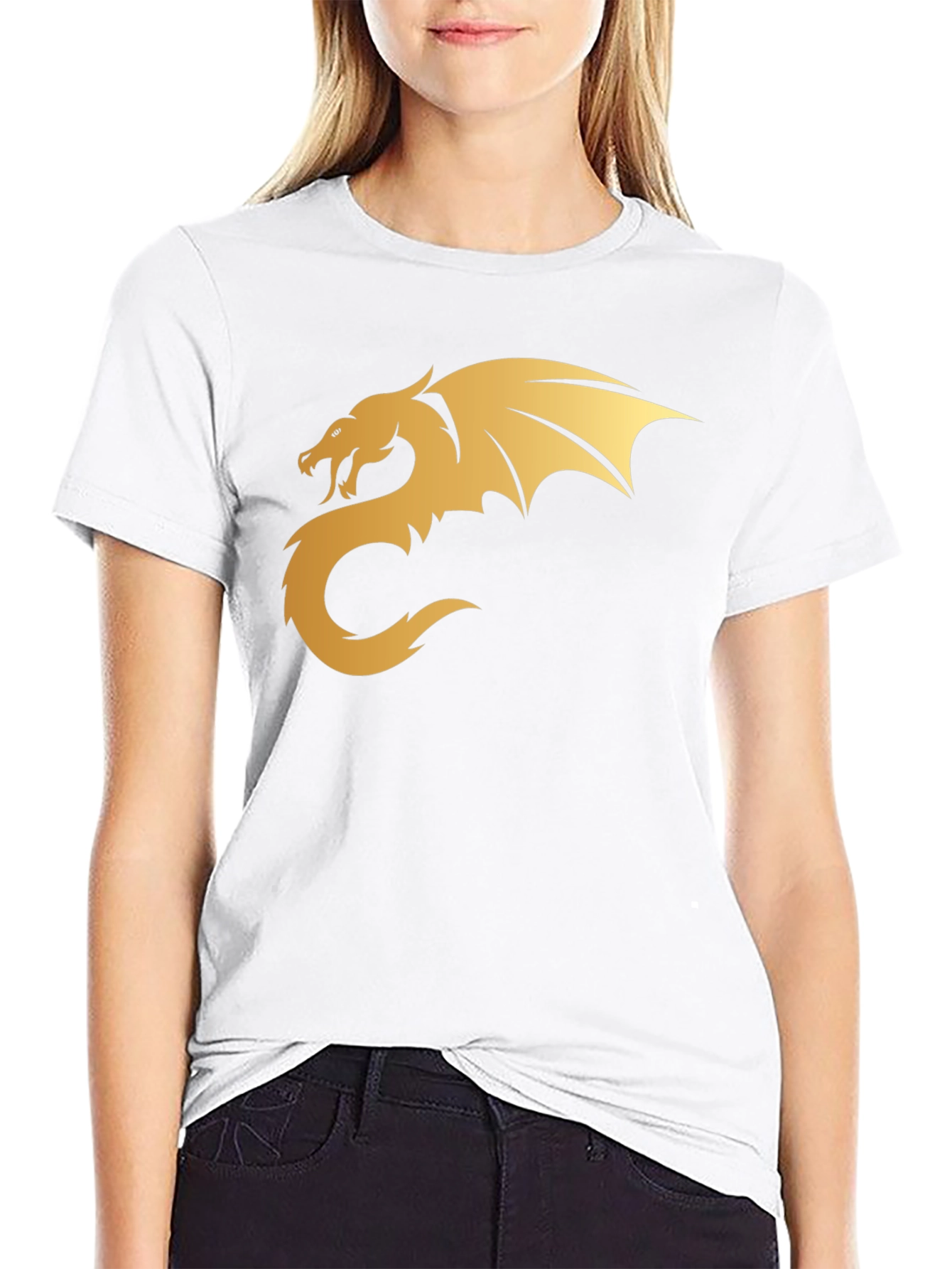 Golden Dragon Graphic Tee - Black T-Shirt