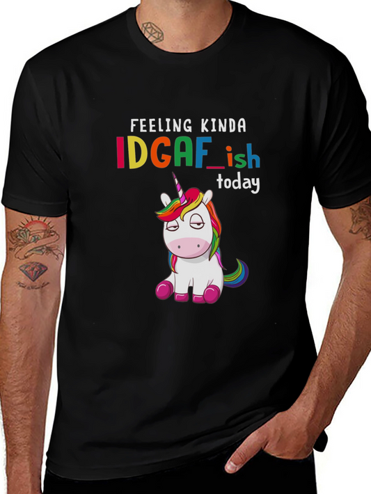 IDGAF-ish Unicorn Graphic Tee - Funny Casual T-Shirt