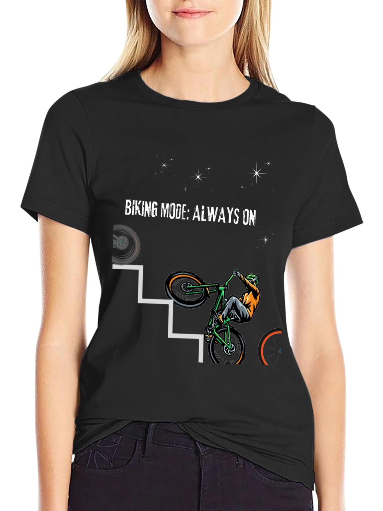 Biking Mode Always On Graphic Tee