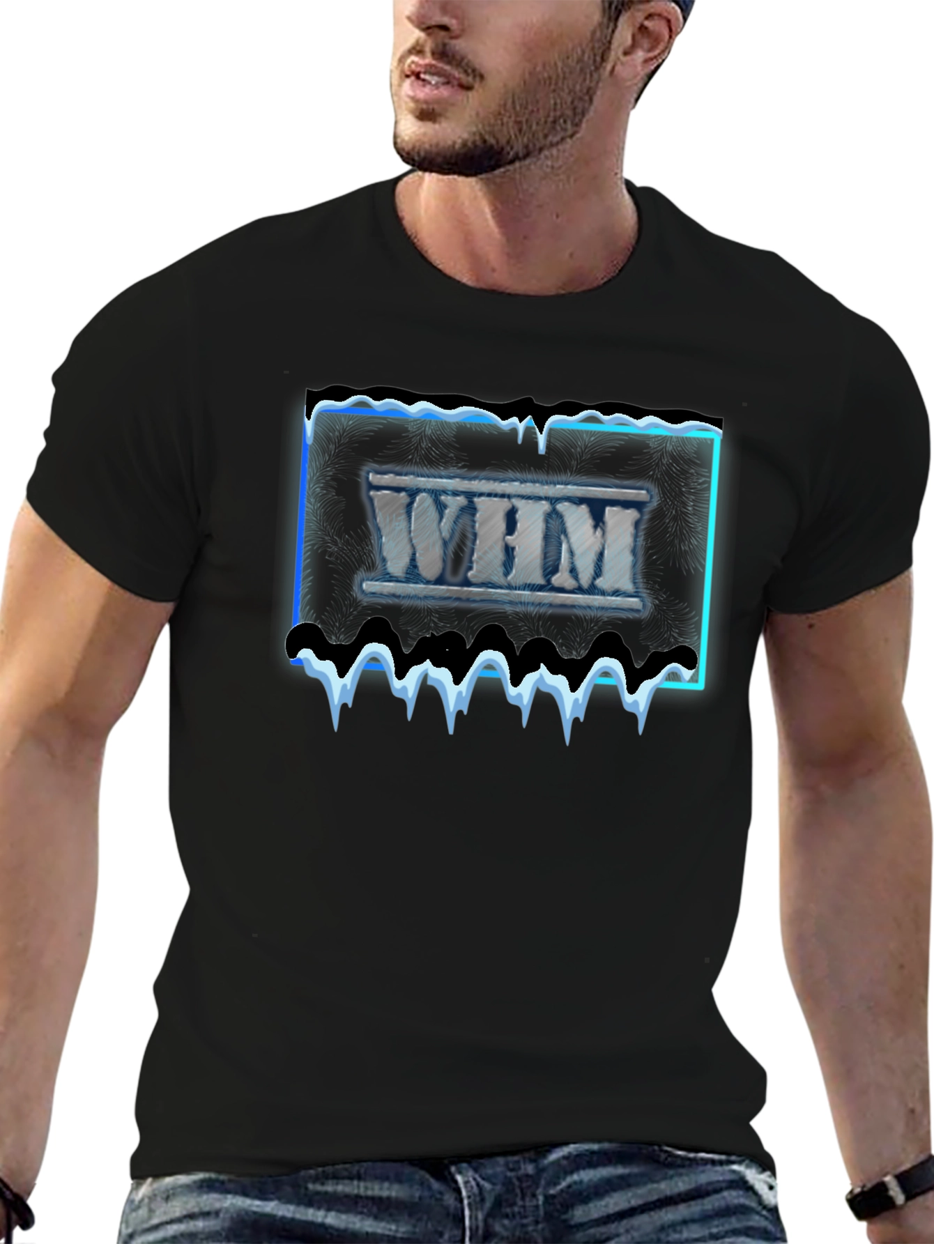 WHM Graphic Tee - Ice Design Black T-Shirt