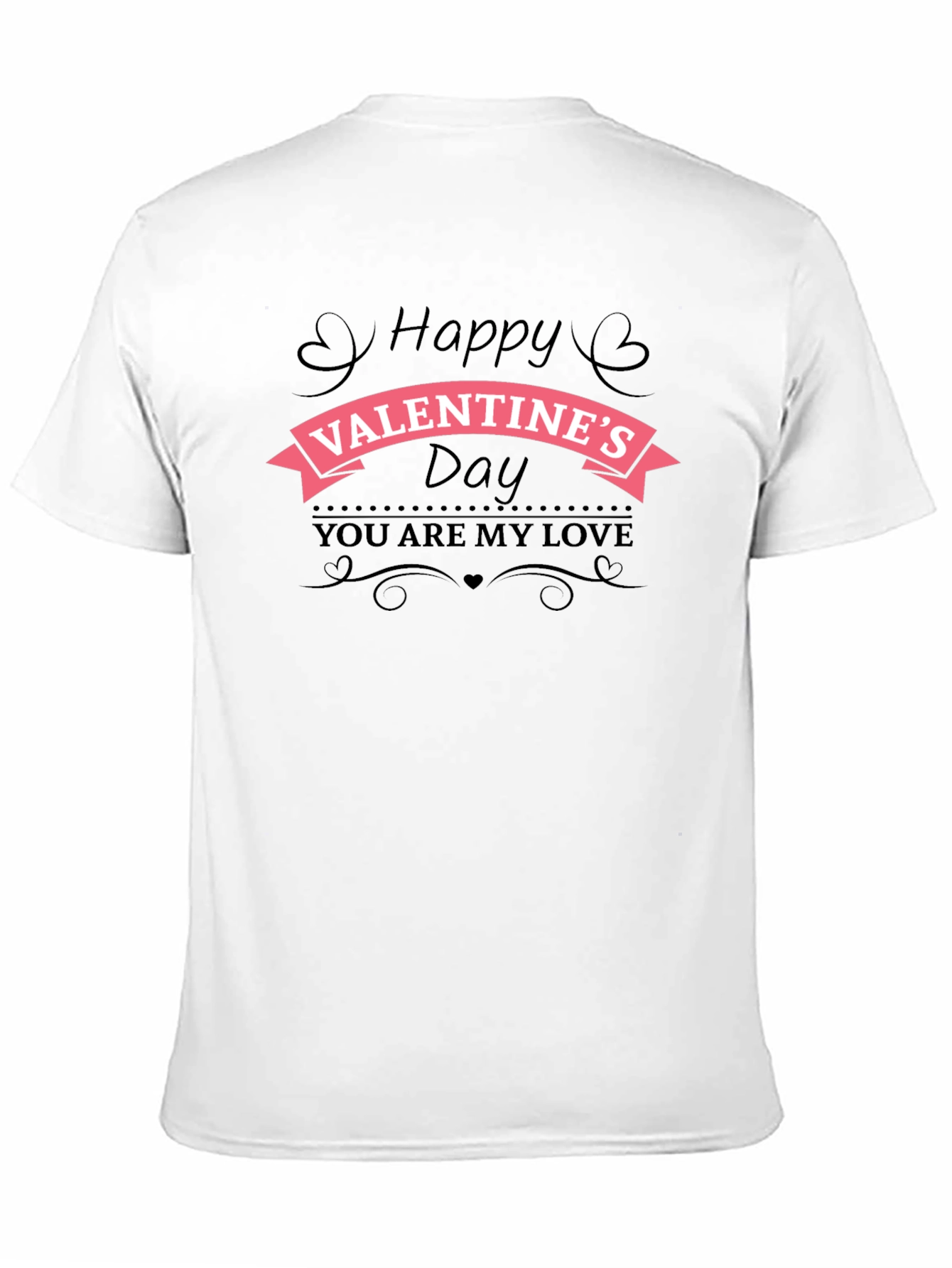 Happy Valentines Day Black T-Shirt