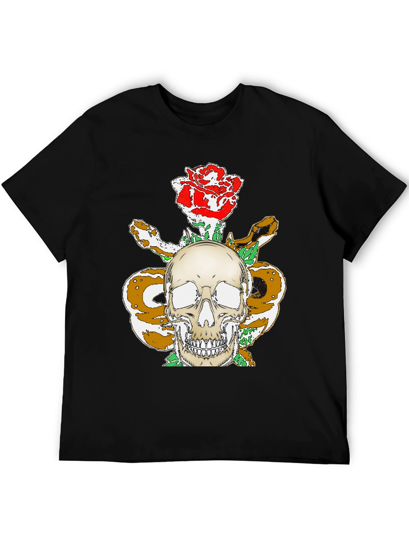 Skull Rose & Snake Graphic Tee