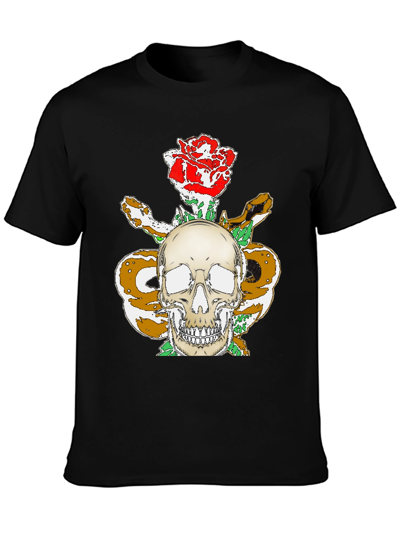 Skull Rose & Snake Graphic Tee
