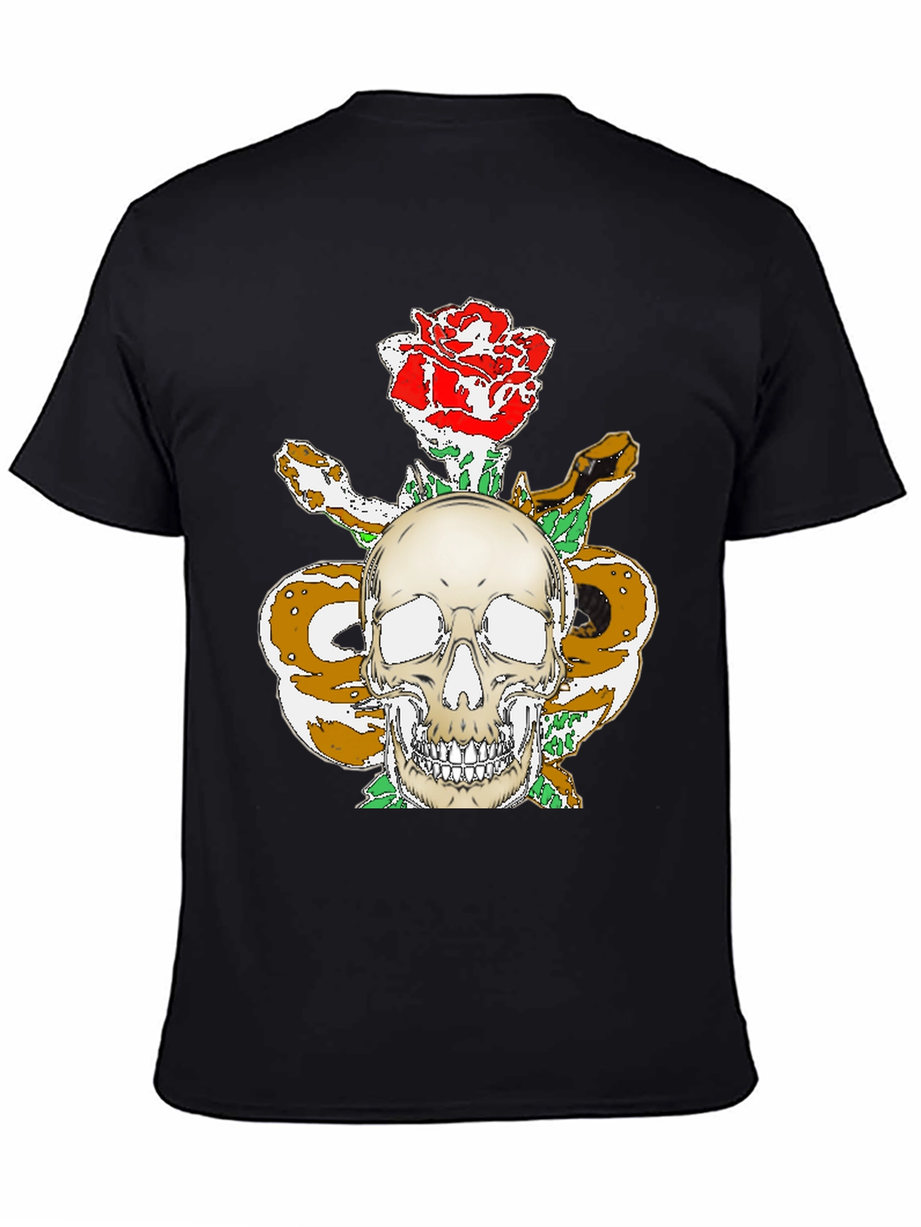 Skull Rose & Snake Graphic Tee
