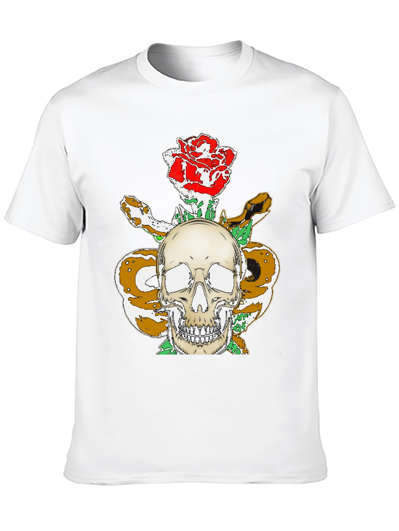 Skull Rose & Snake Graphic Tee
