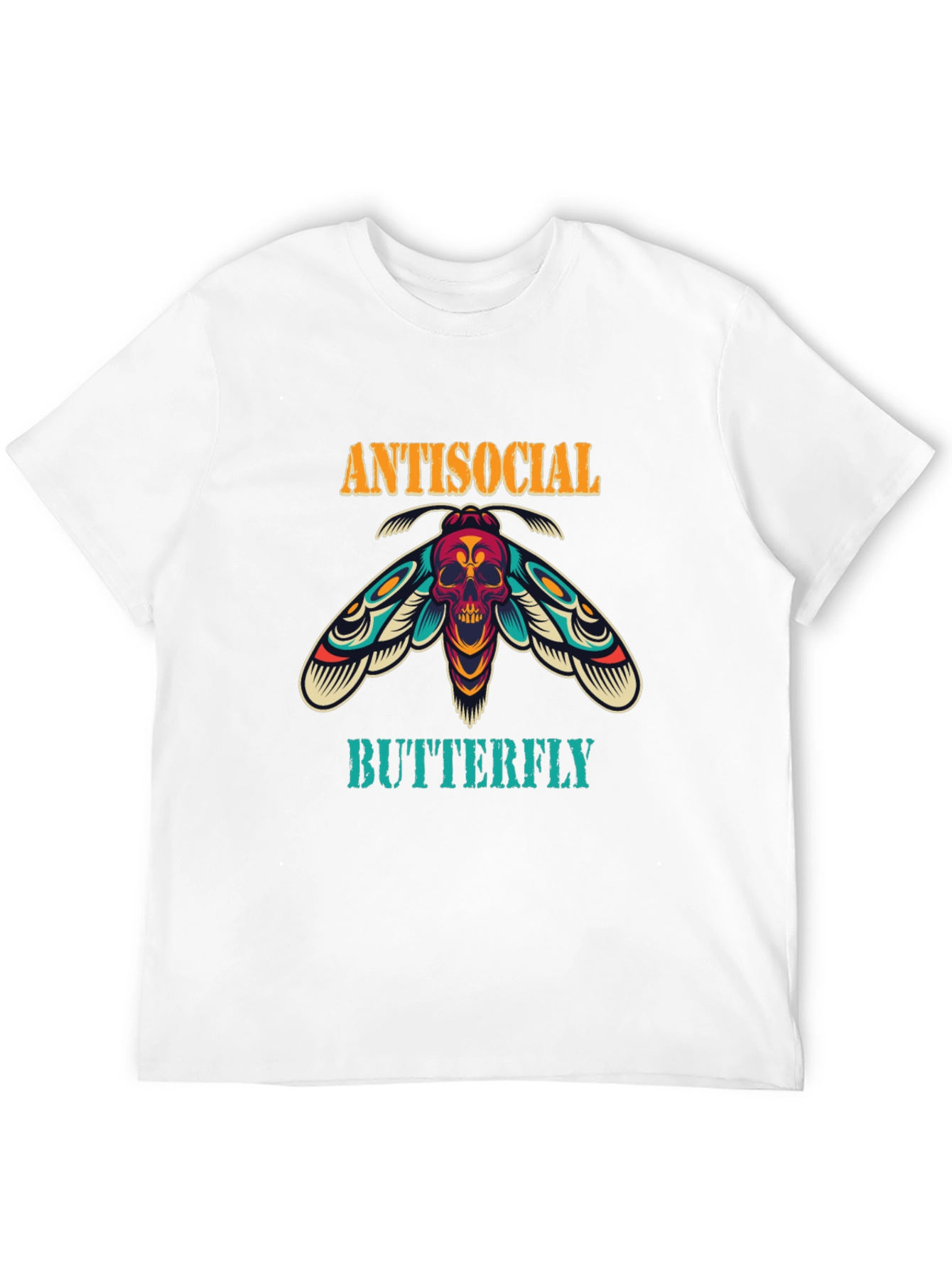 Antisocial Butterfly Graphic Print Black T-Shirt