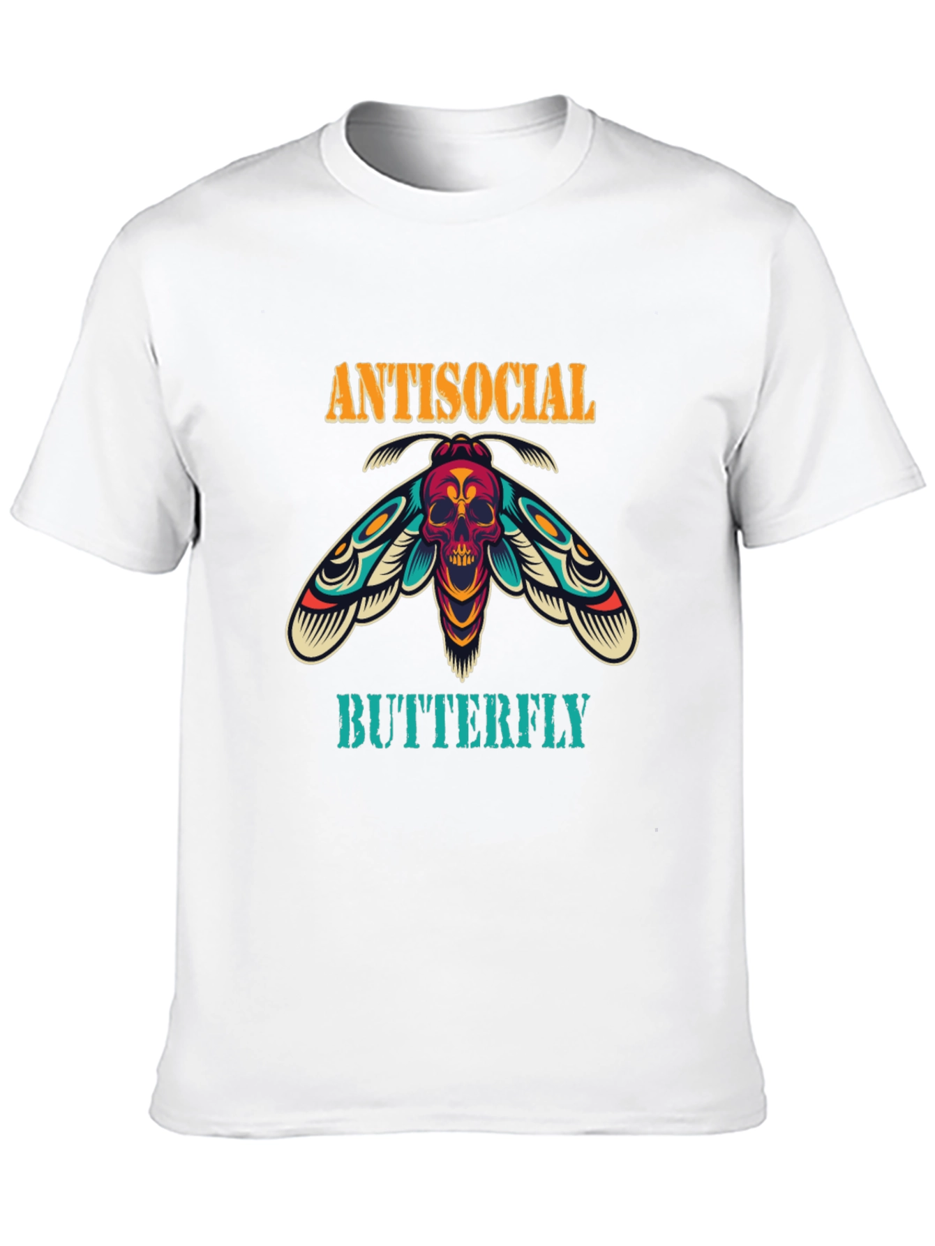 Antisocial Butterfly Graphic Print Black T-Shirt