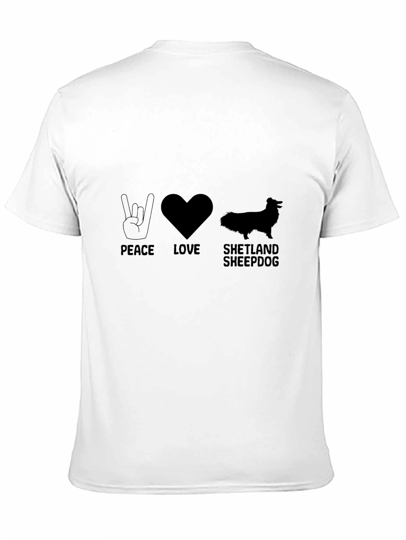 Peace Love Shetland Sheepdog T-Shirt