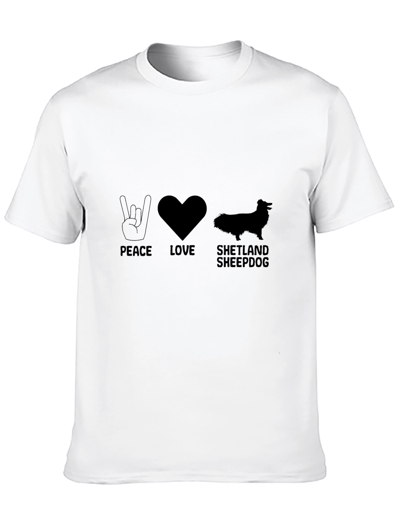 Peace Love Shetland Sheepdog T-Shirt