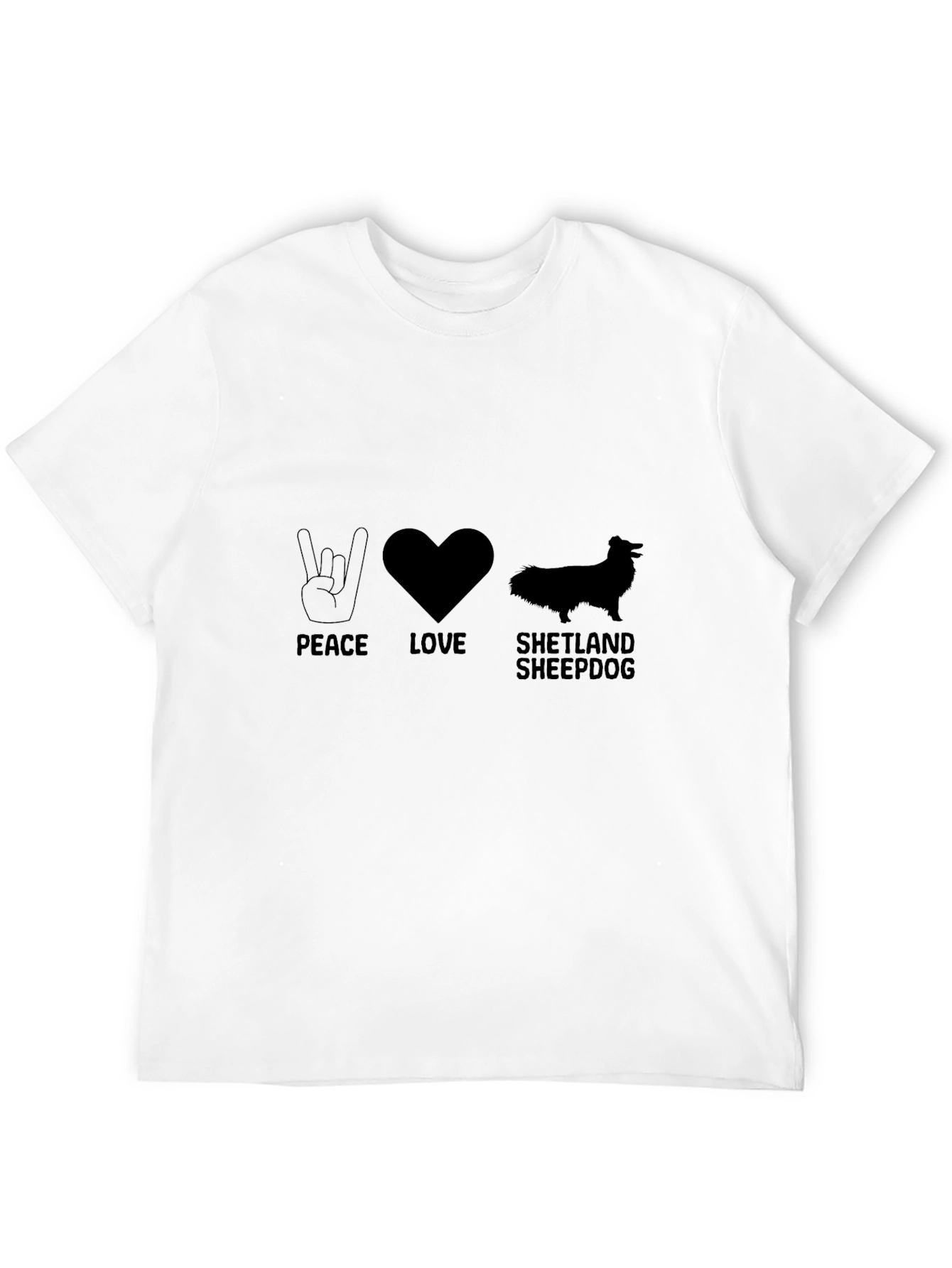 Peace Love Shetland Sheepdog T-Shirt