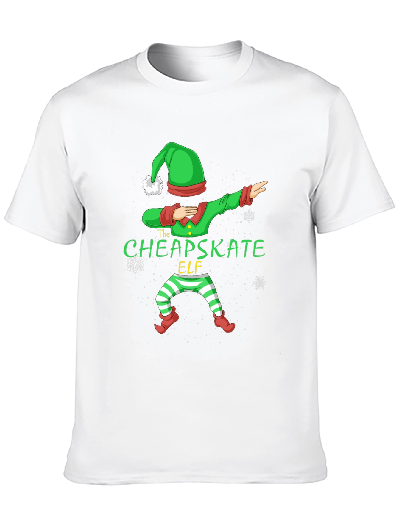 The Cheapskate Elf Dabbing Christmas Tee