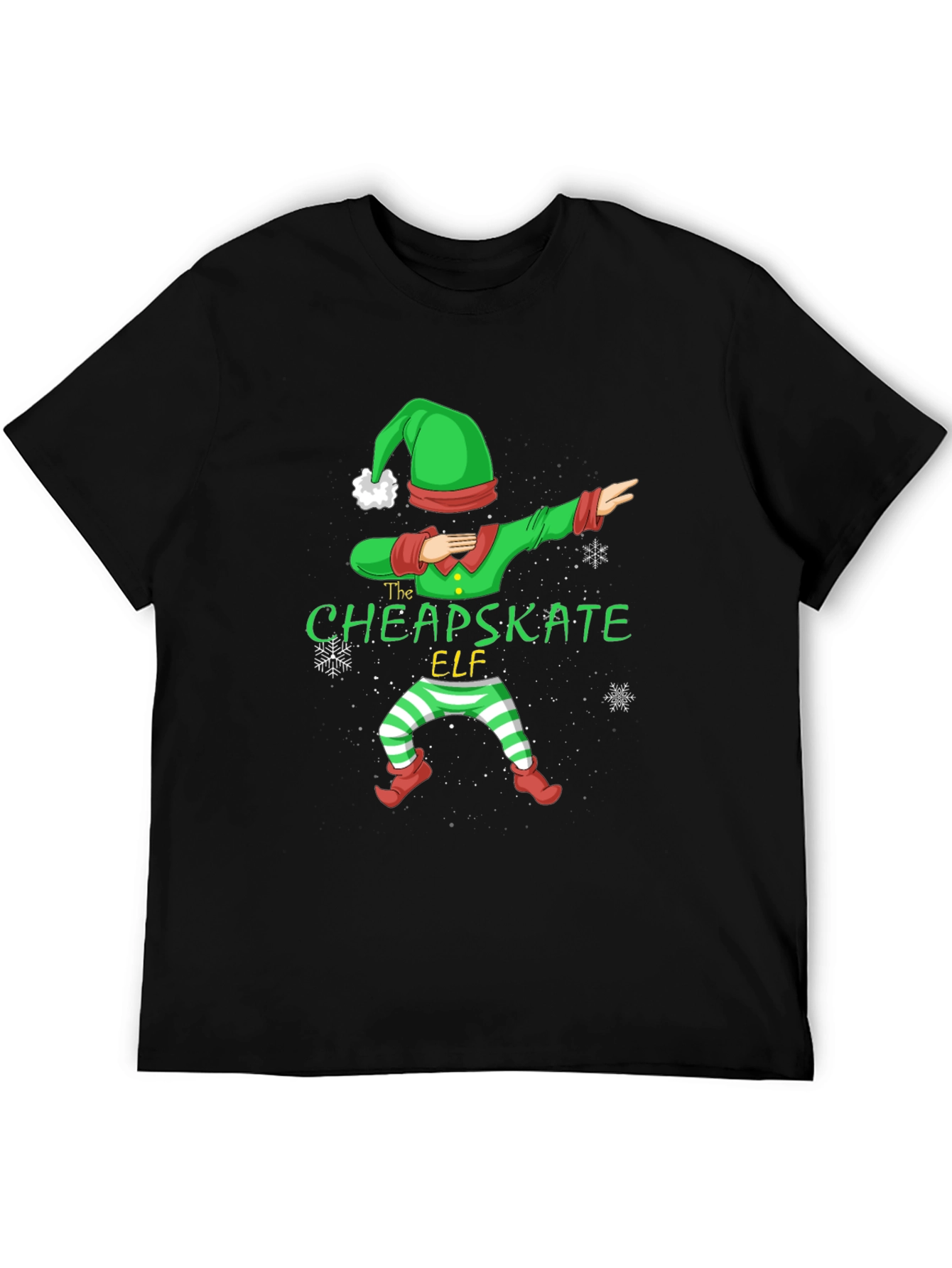 The Cheapskate Elf Dabbing Christmas Tee