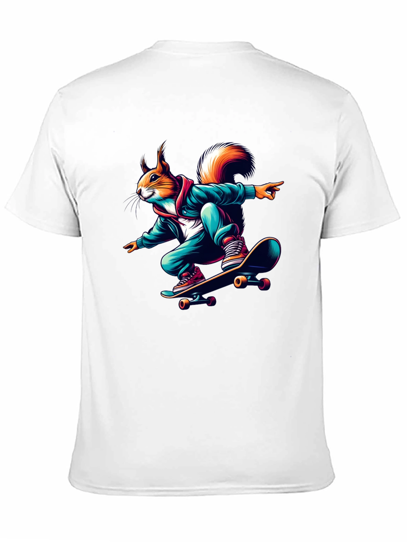 Skateboarding Squirrel Graphic Tee