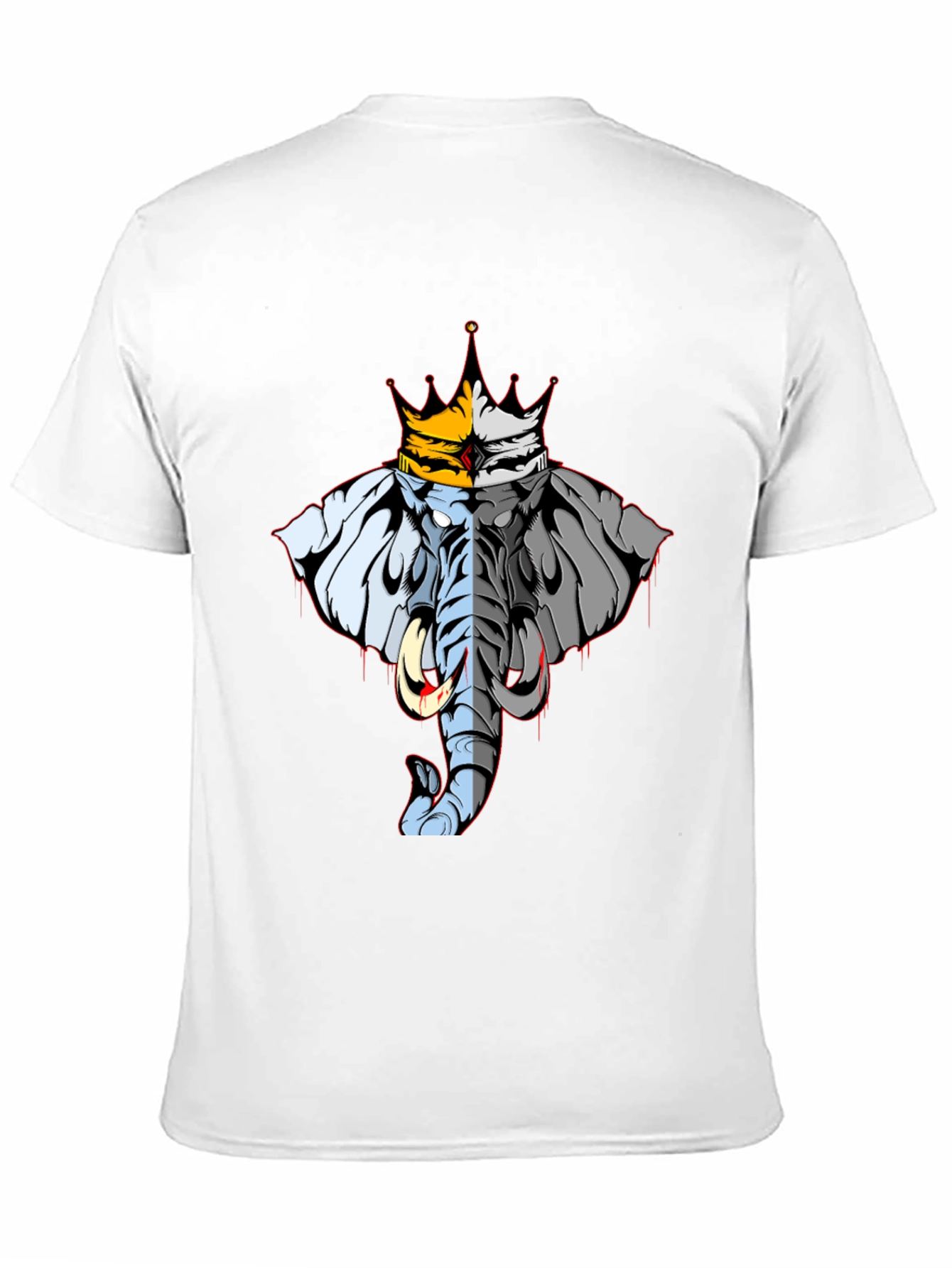 King Elephant Graphic Tee - Unique Design Black T-Shirt