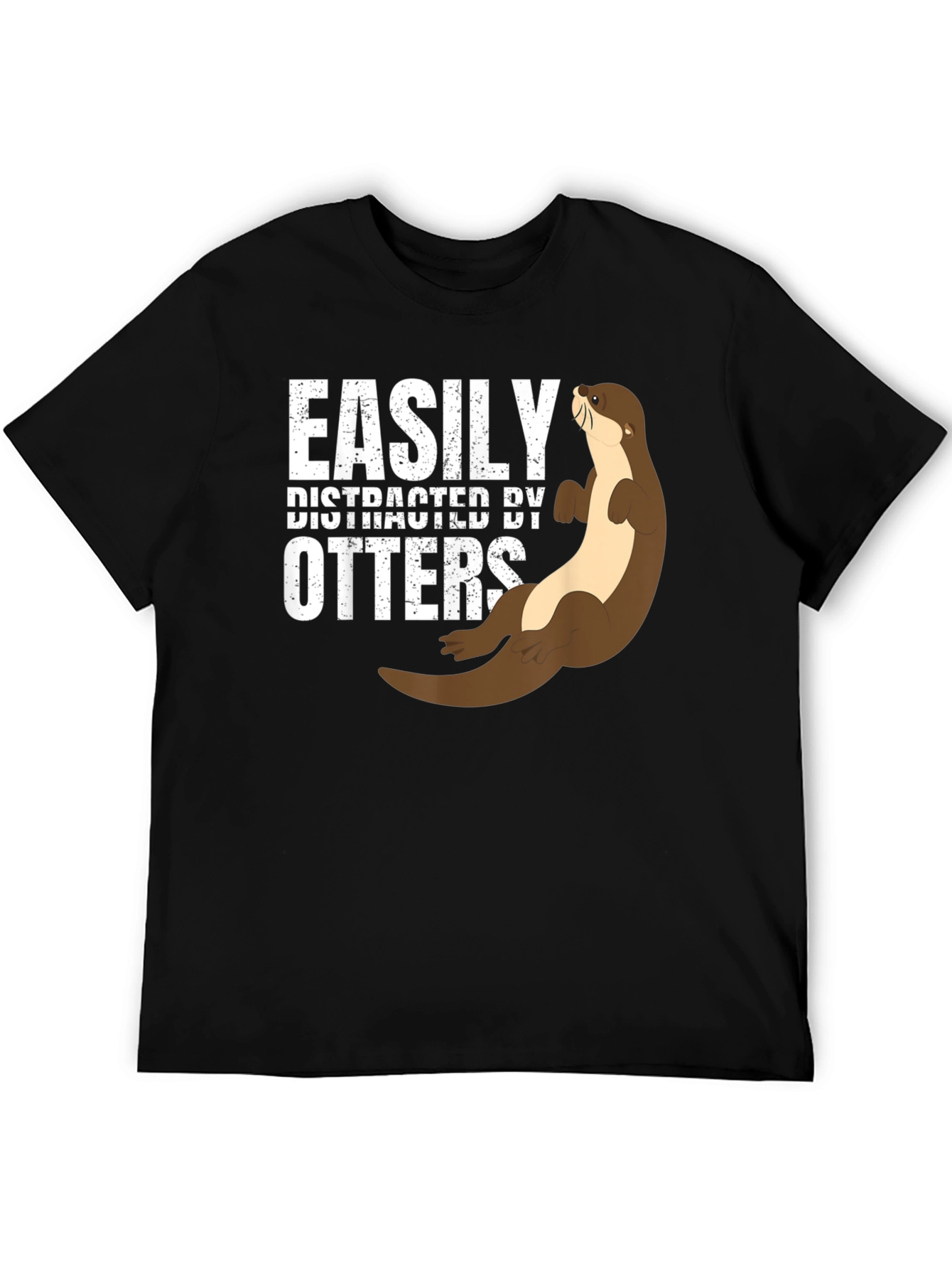Easily Distracted By Otters Funny Graphic Tee
