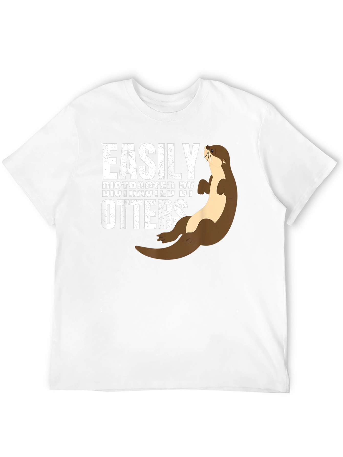 Easily Distracted By Otters Funny Graphic Tee