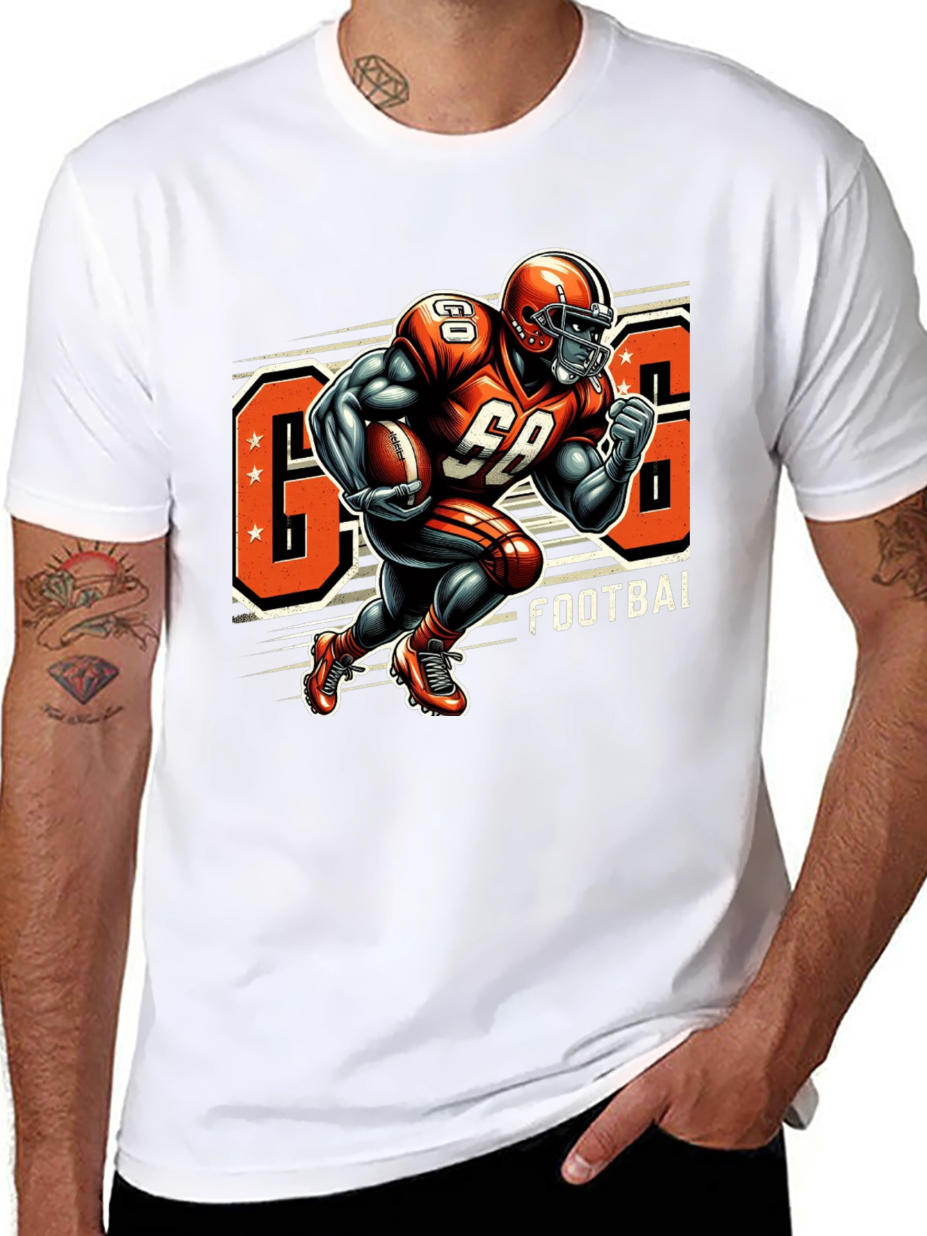 Football Player Graphic Tee