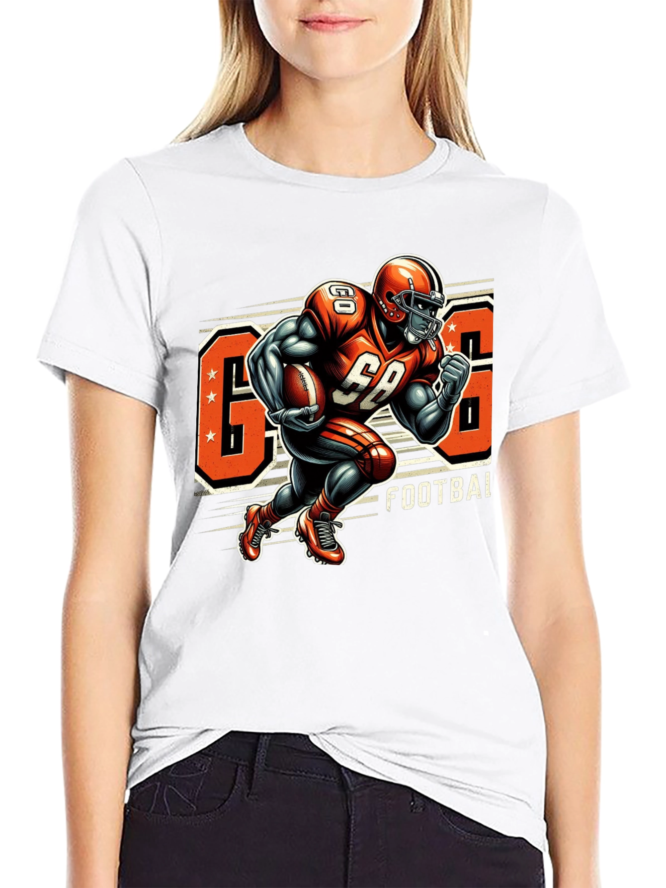 Football Player Graphic Tee