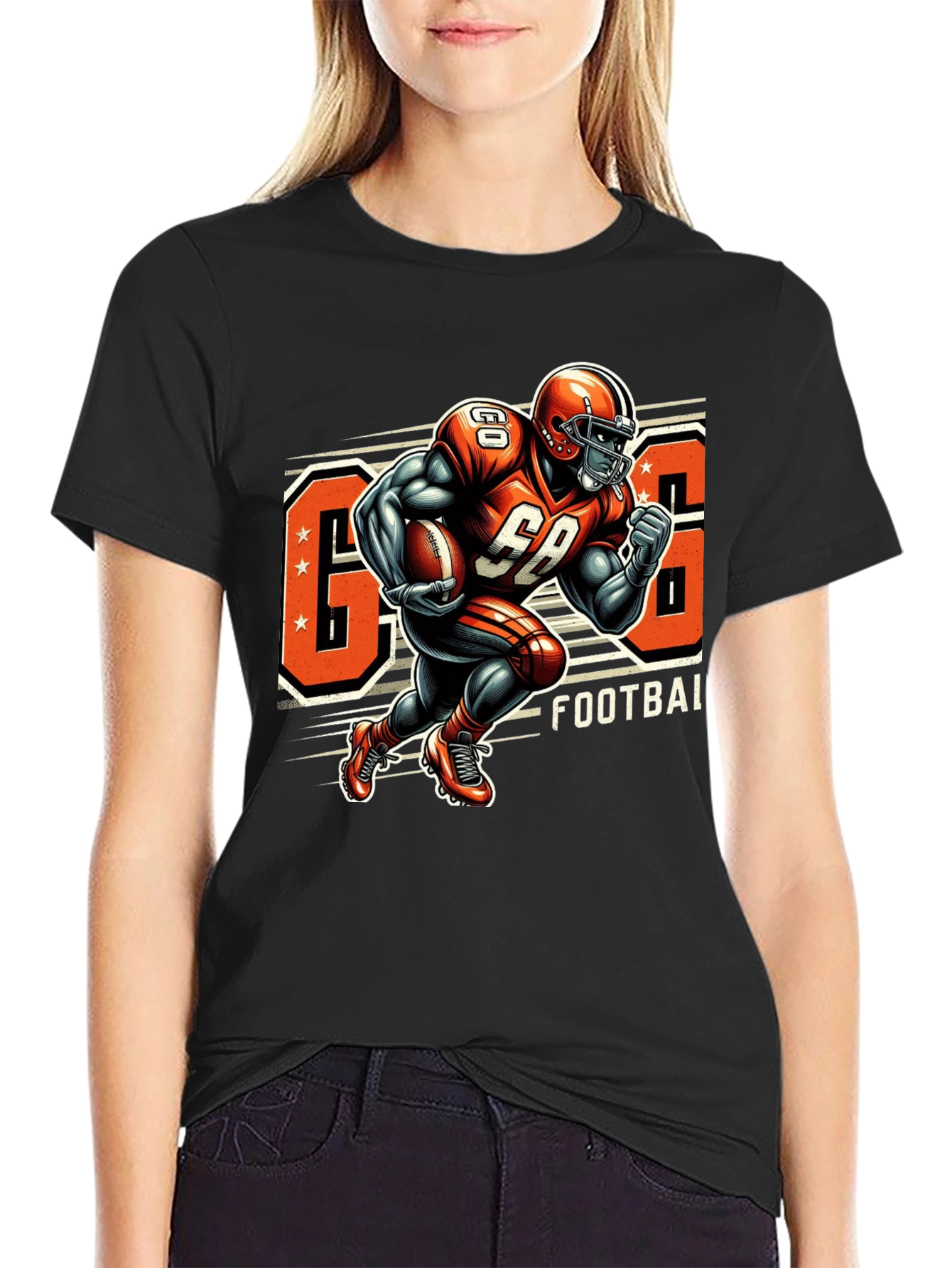 Football Player Graphic Tee