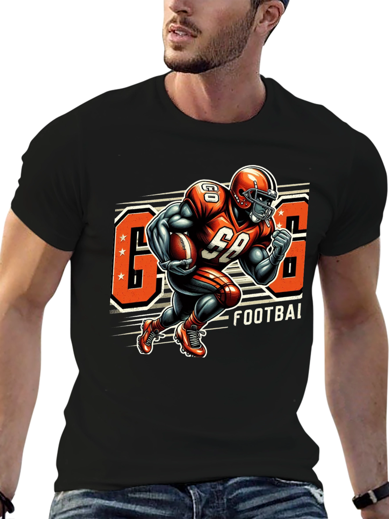 Football Player Graphic Tee
