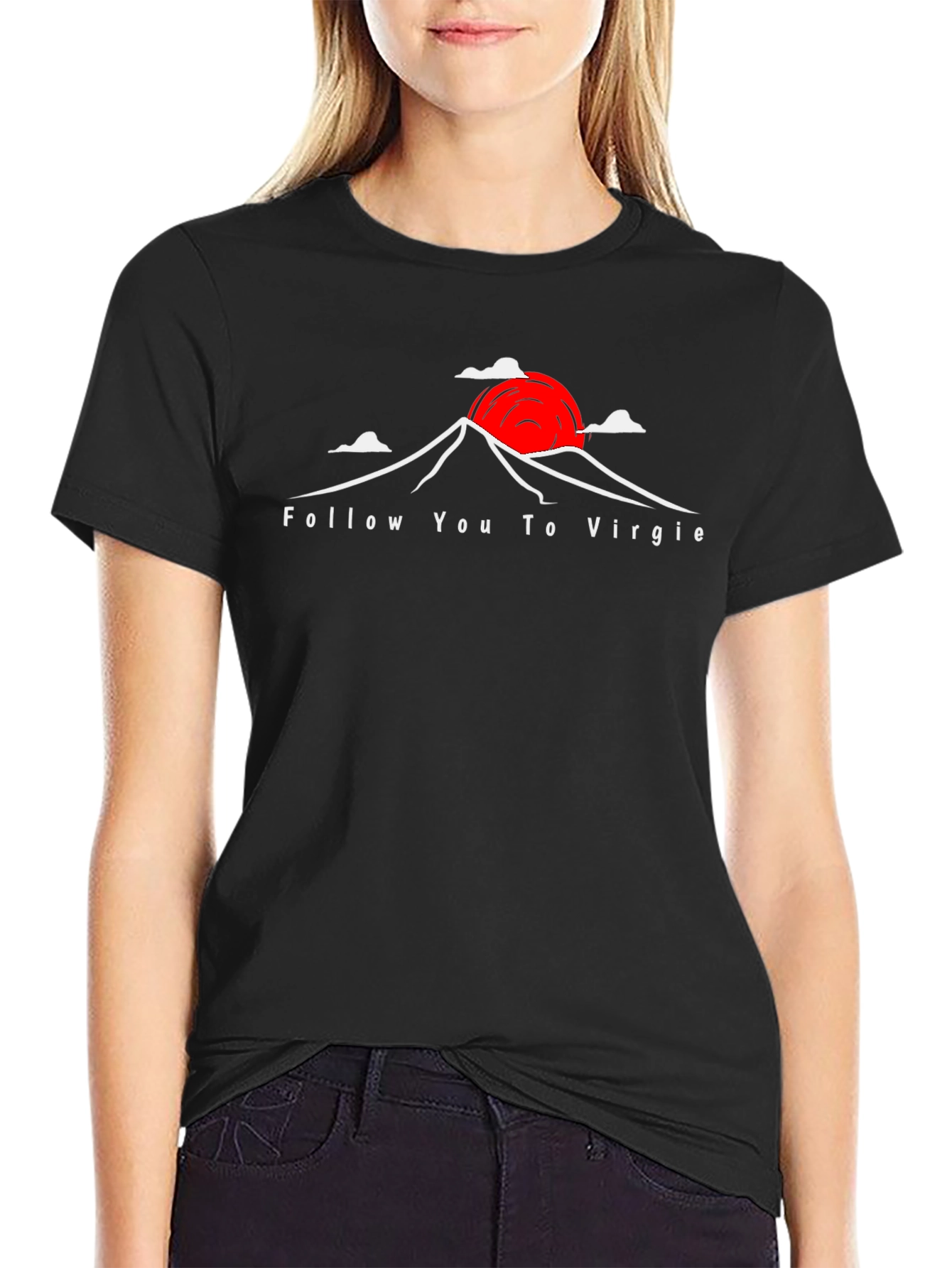 Follow You to Virgie Black Graphic Tee