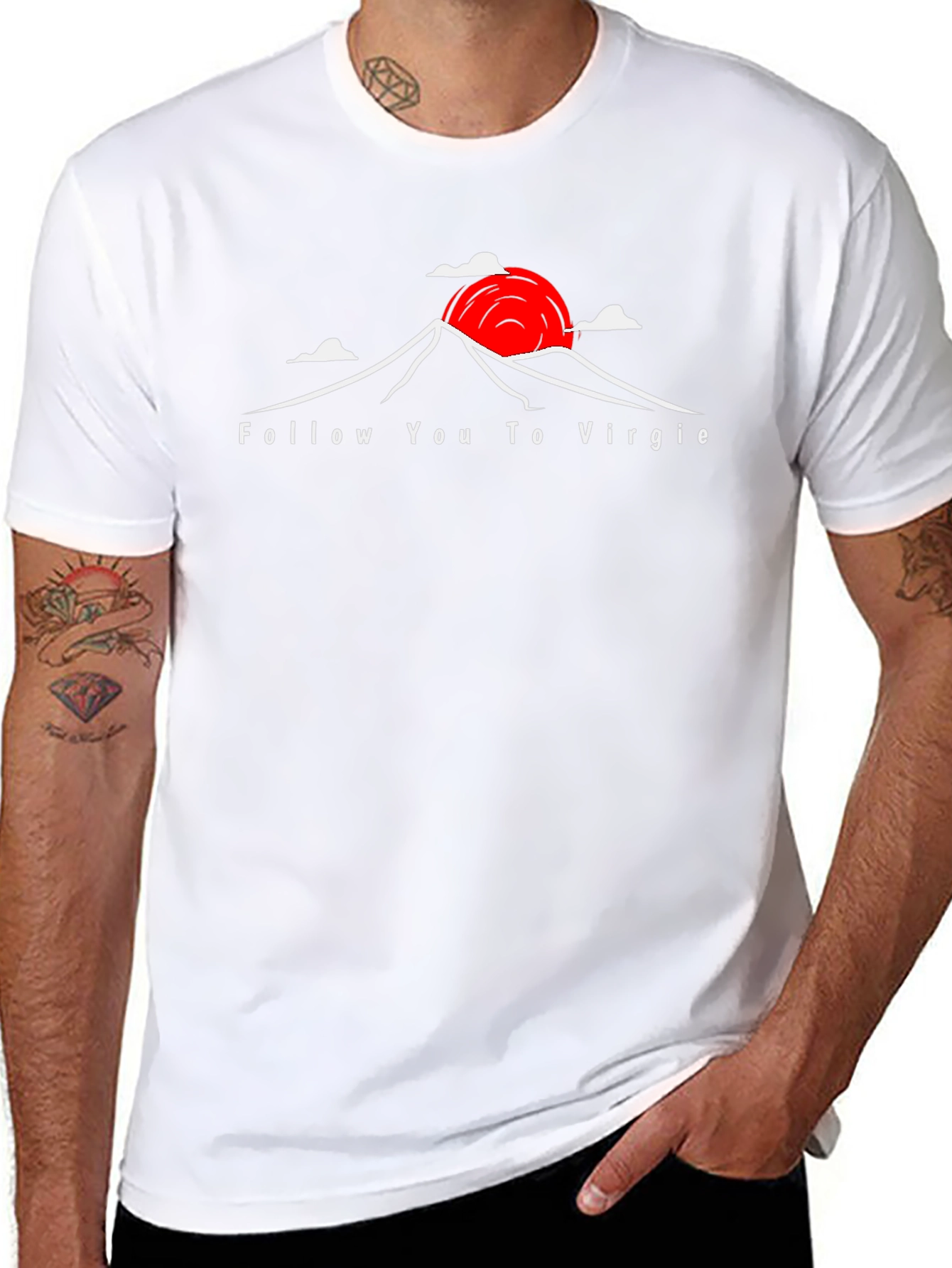 Follow You to Virgie Black Graphic Tee