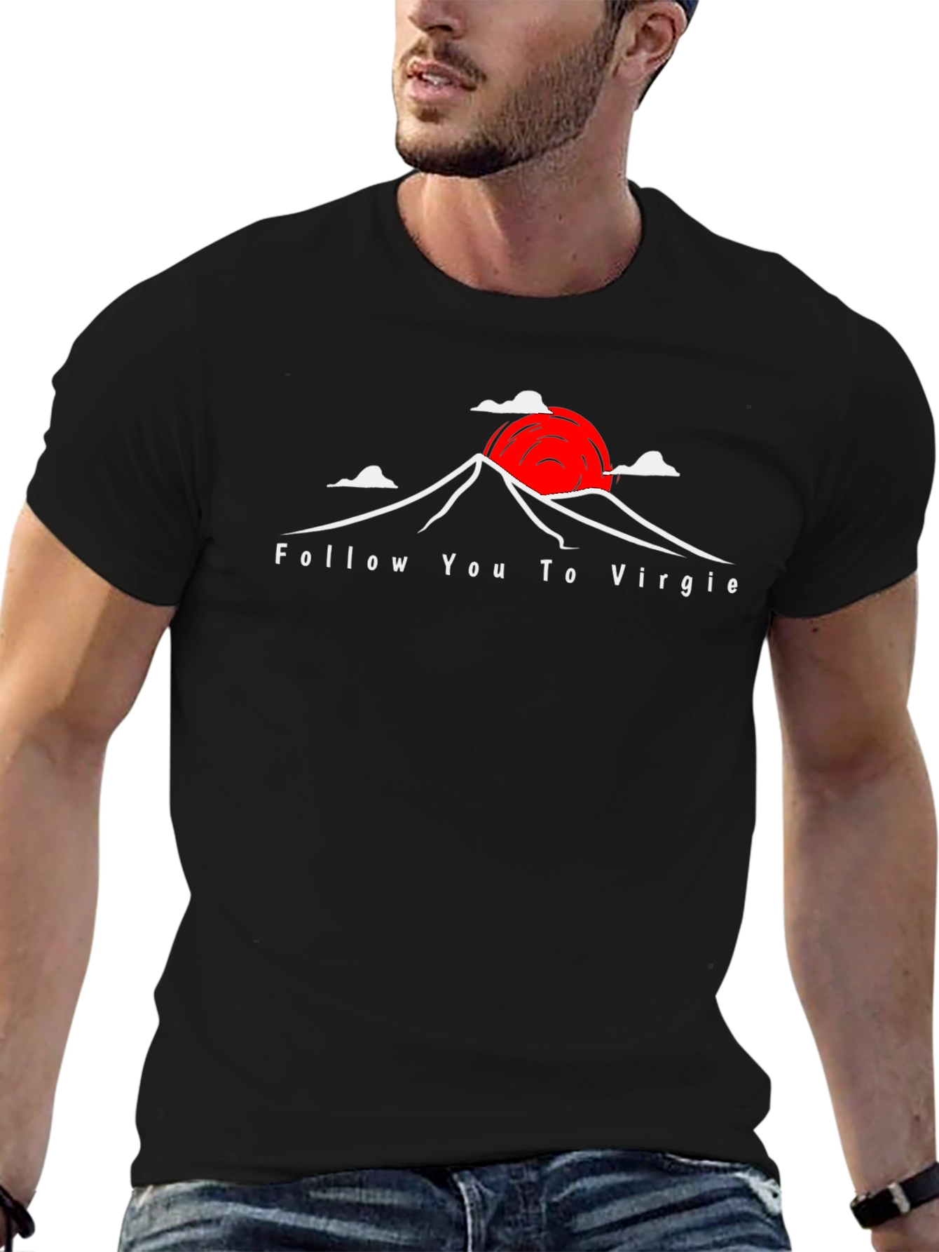Follow You to Virgie Black Graphic Tee