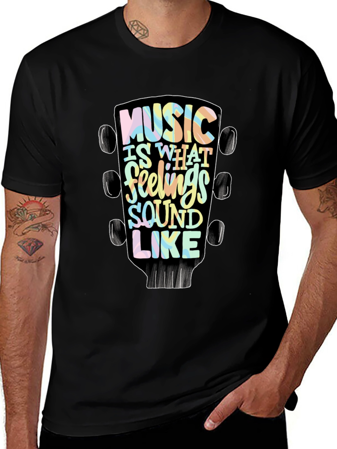 Music is What Feelings Sound Like Graphic T-Shirt