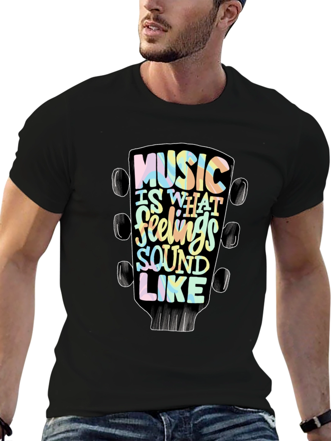 Music is What Feelings Sound Like Graphic T-Shirt