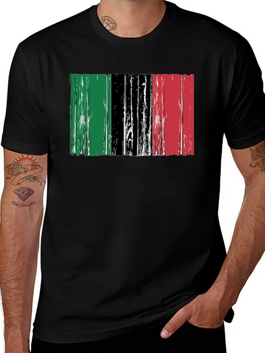 Distressed Pan-African Flag Graphic Tee