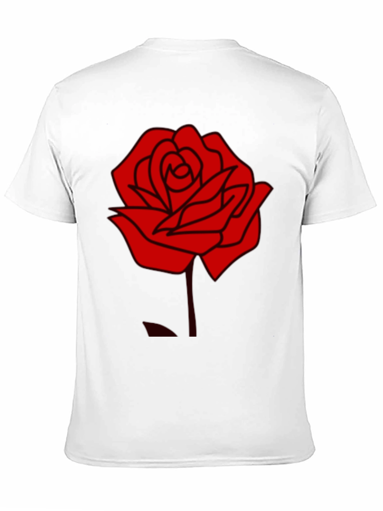 Rose Graphic Black T-Shirt - Stylish Casual Wear