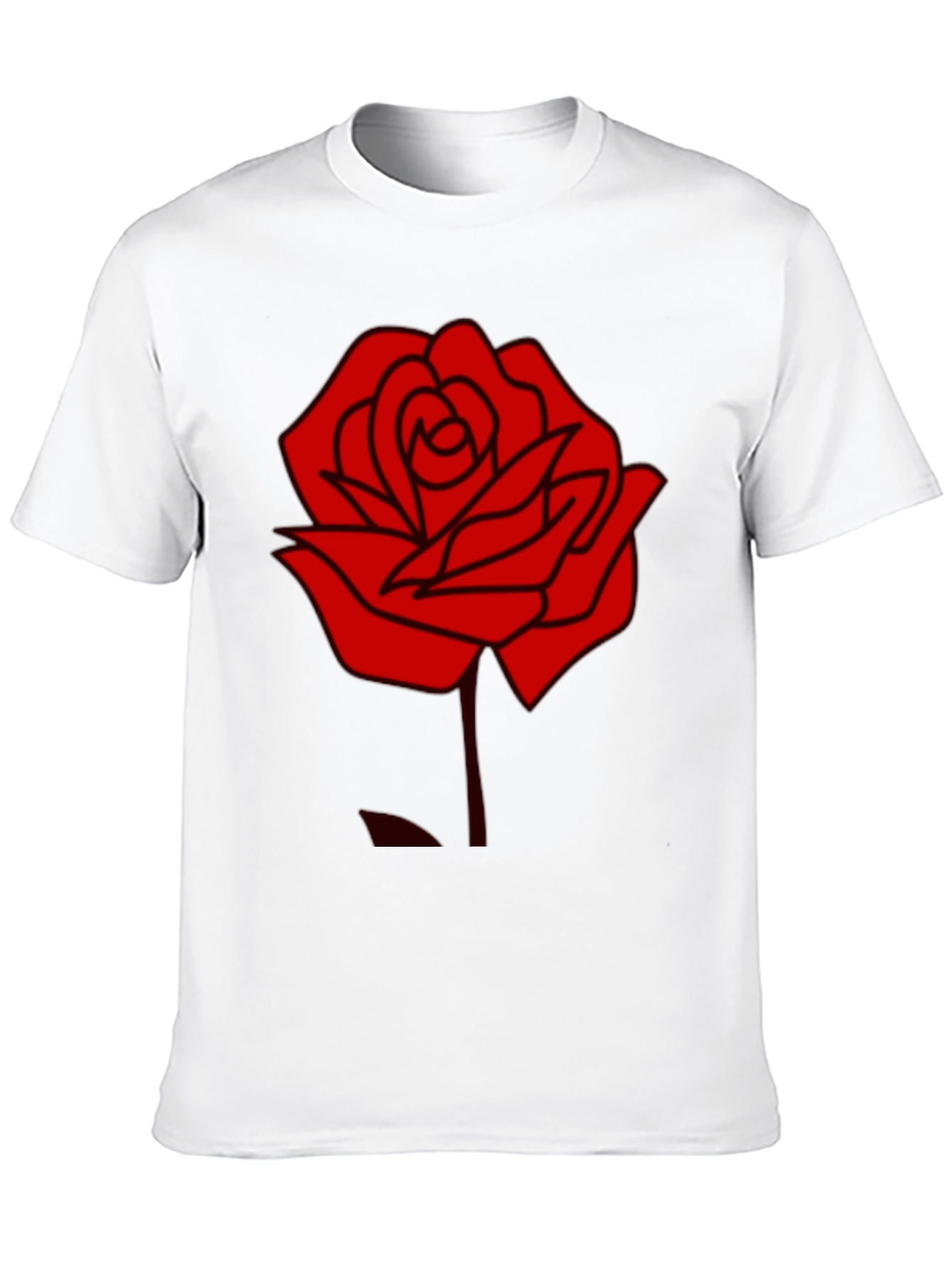 Rose Graphic Black T-Shirt - Stylish Casual Wear