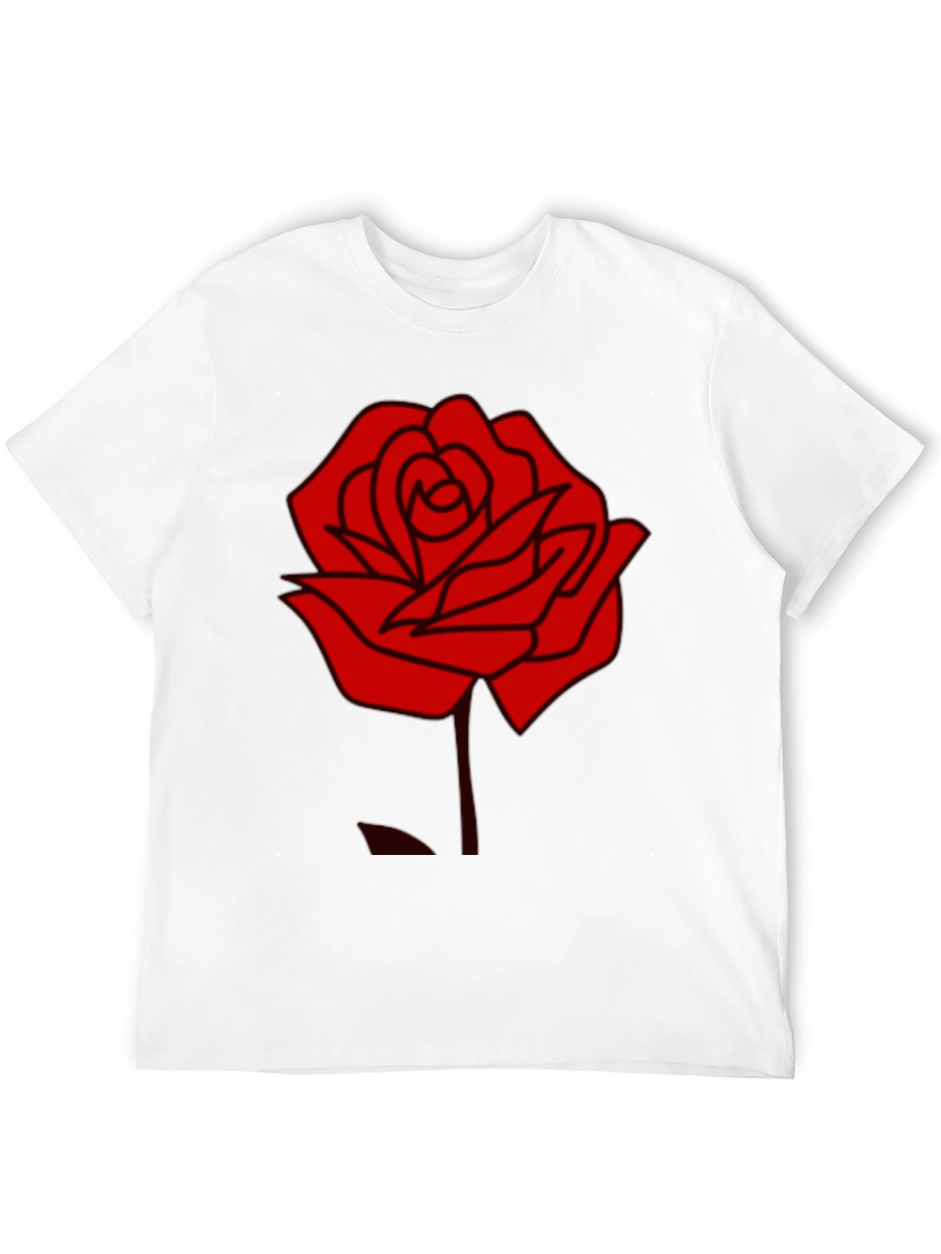 Rose Graphic Black T-Shirt - Stylish Casual Wear