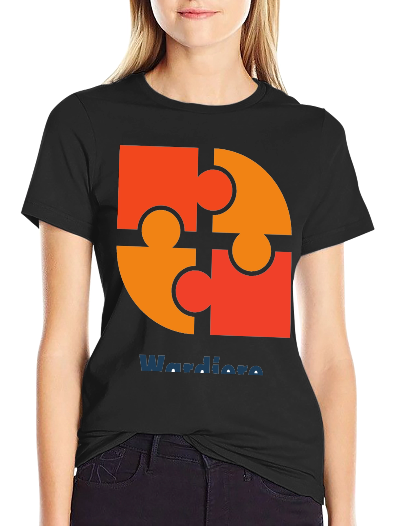 Puzzle Piece Graphic Tee - Wardiore Printed T-Shirt
