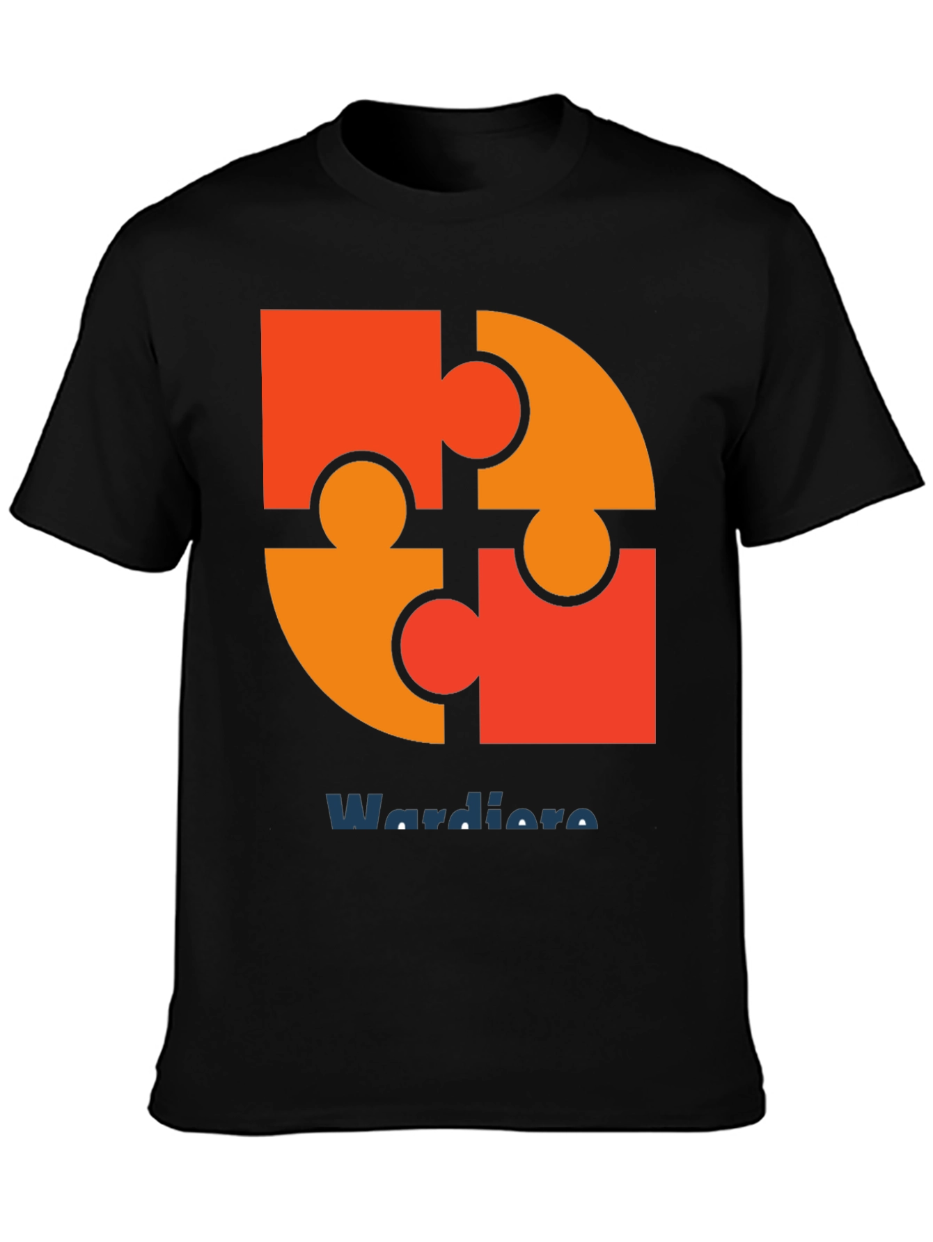 Puzzle Piece Graphic Tee - Wardiore Printed T-Shirt