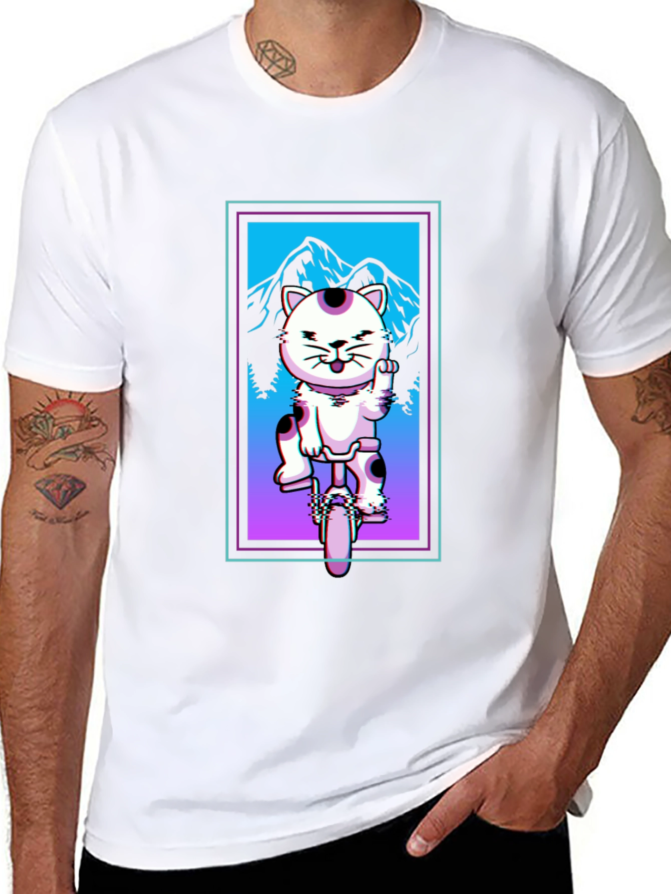 Cool Cat T-Shirt: Mountain Biking Attitude