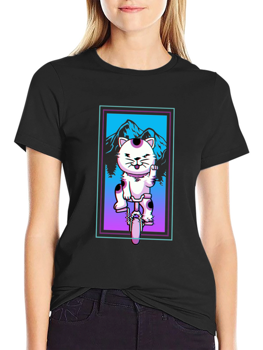 Cool Cat T-Shirt: Mountain Biking Attitude