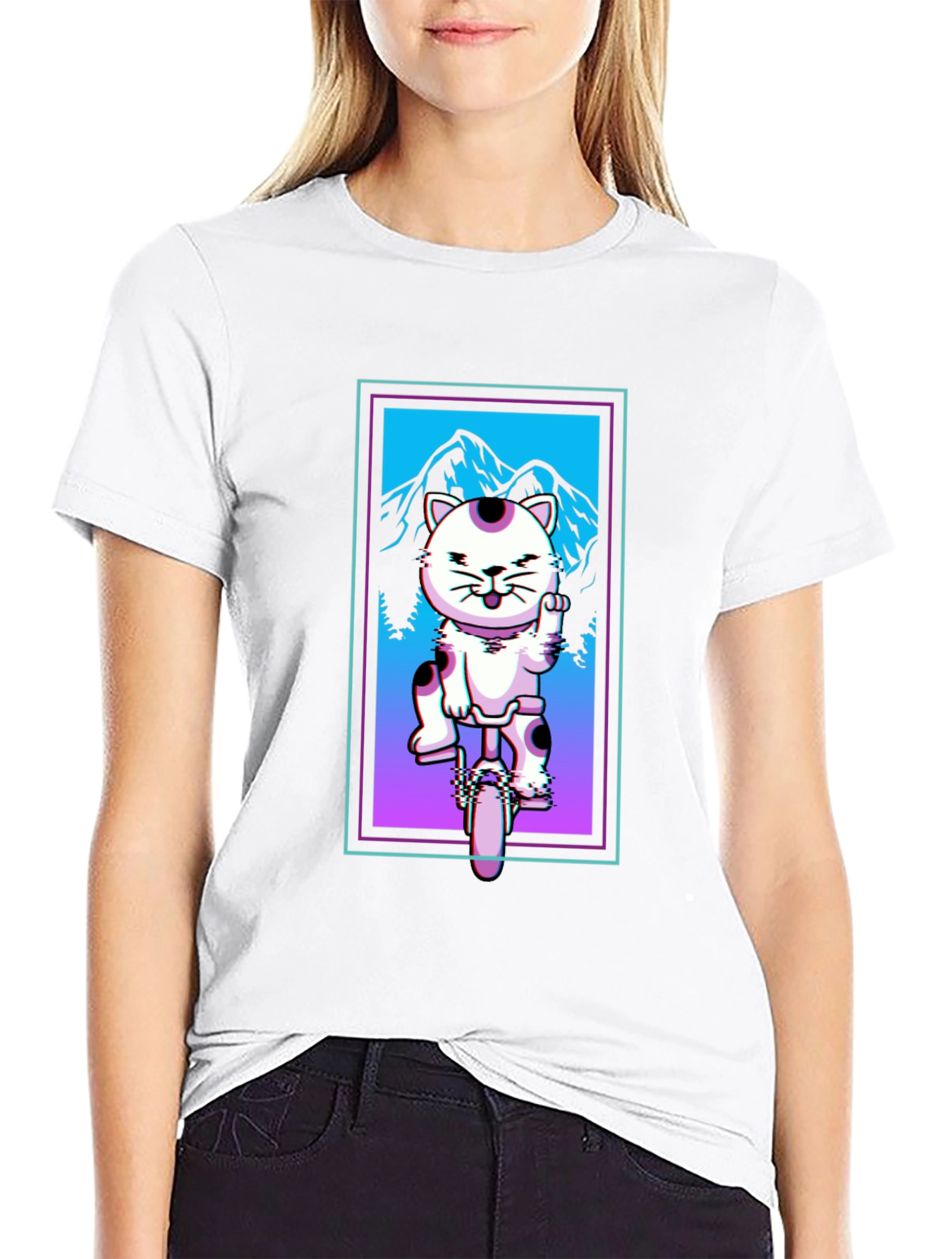 Cool Cat T-Shirt: Mountain Biking Attitude