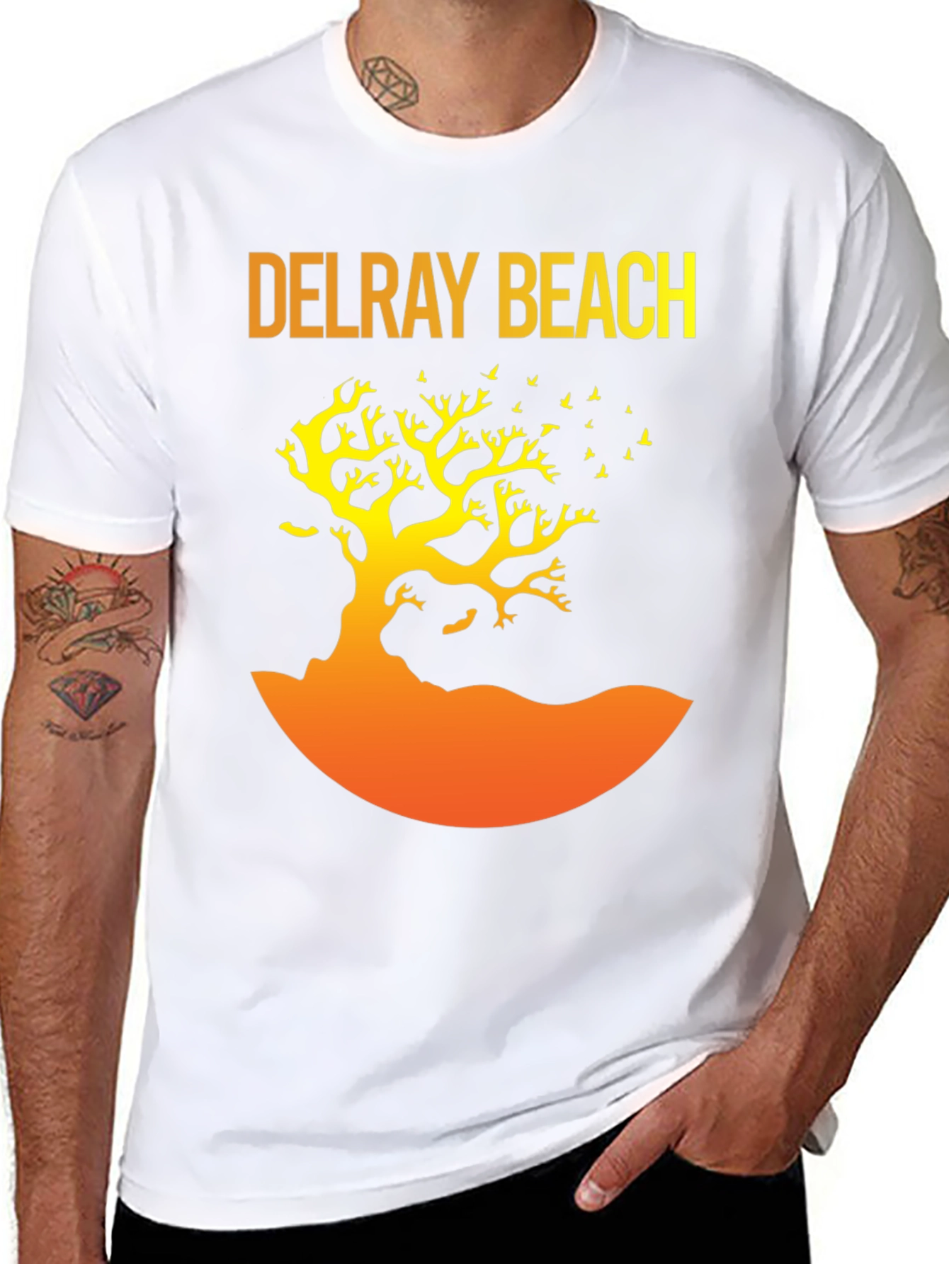 Delray Beach Tree Graphic T-Shirt