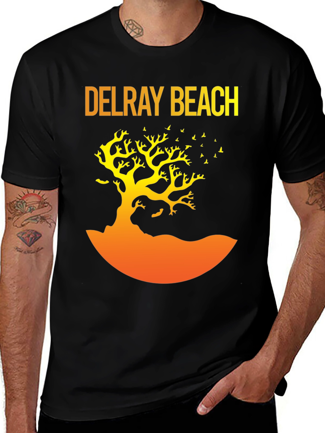 Delray Beach Tree Graphic T-Shirt