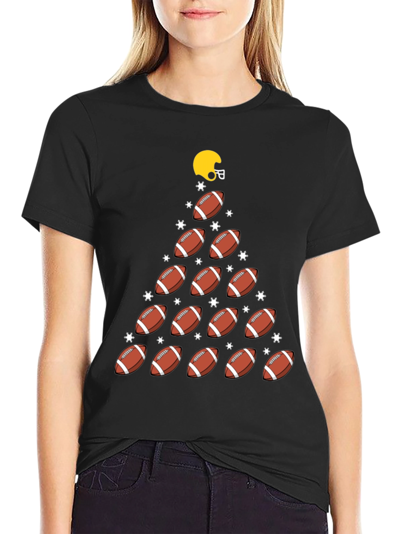 Football Christmas Tree T-Shirt