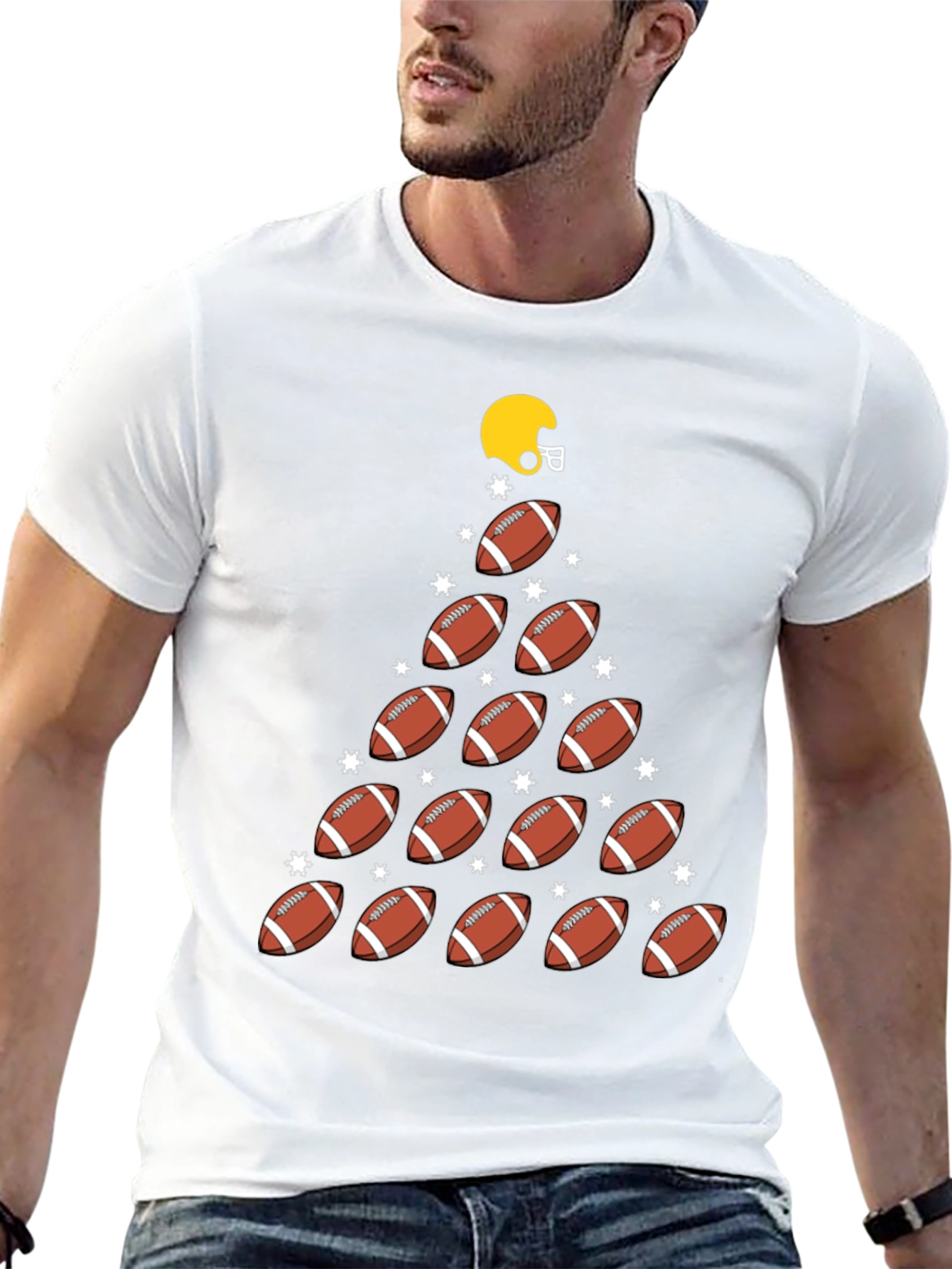Football Christmas Tree T-Shirt