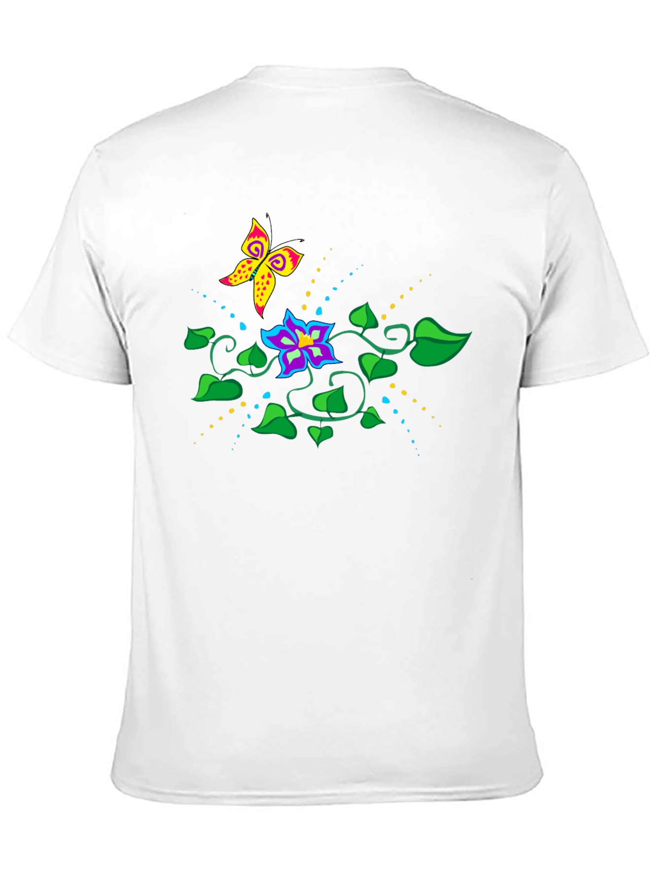 Butterfly and Floral Graphic Tee