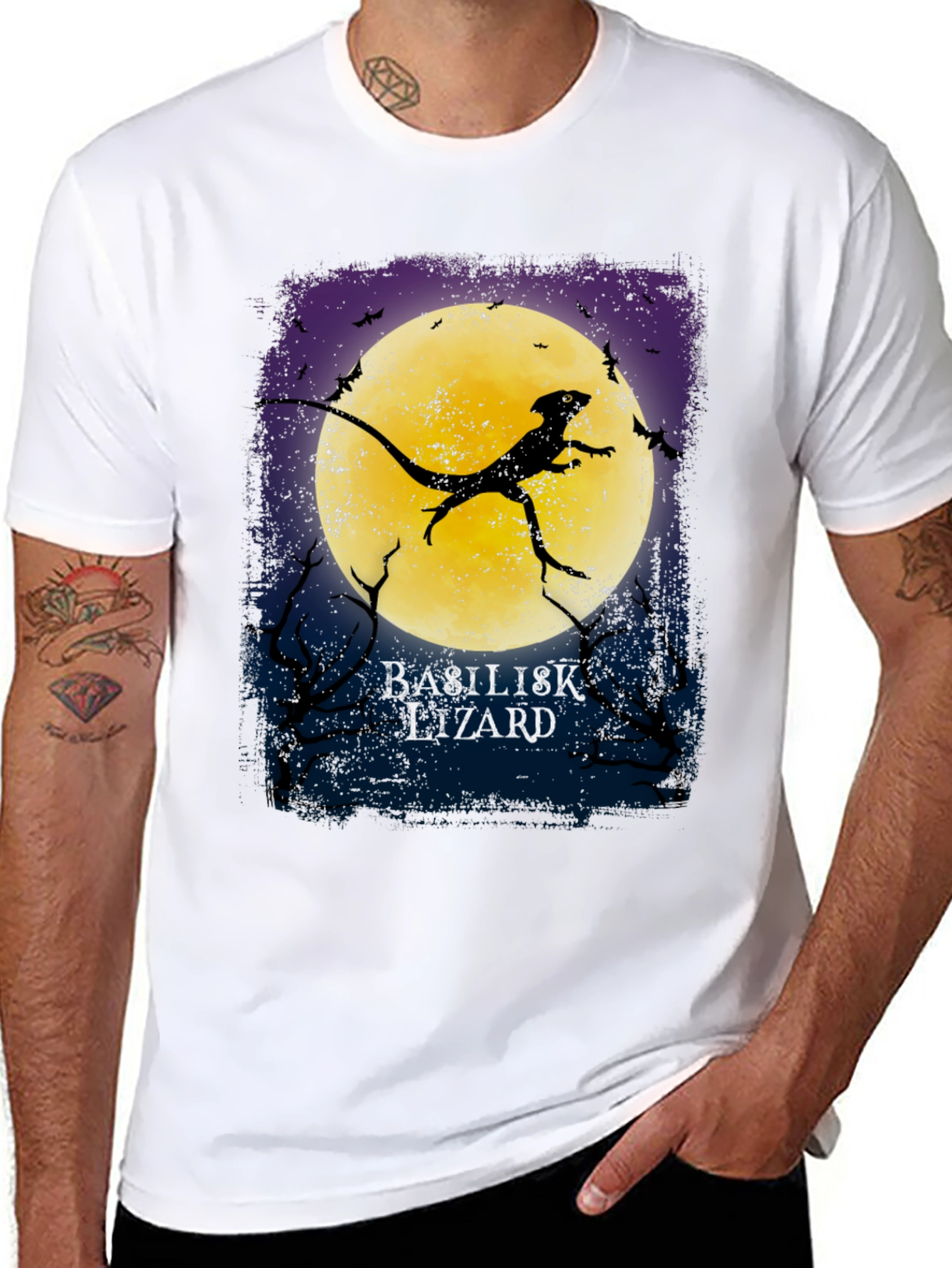 Basilisk Lizard Moon Graphic T-Shirt