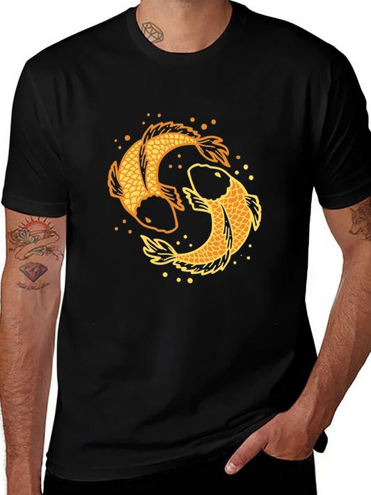 Yin Yang Koi Fish Graphic Tee